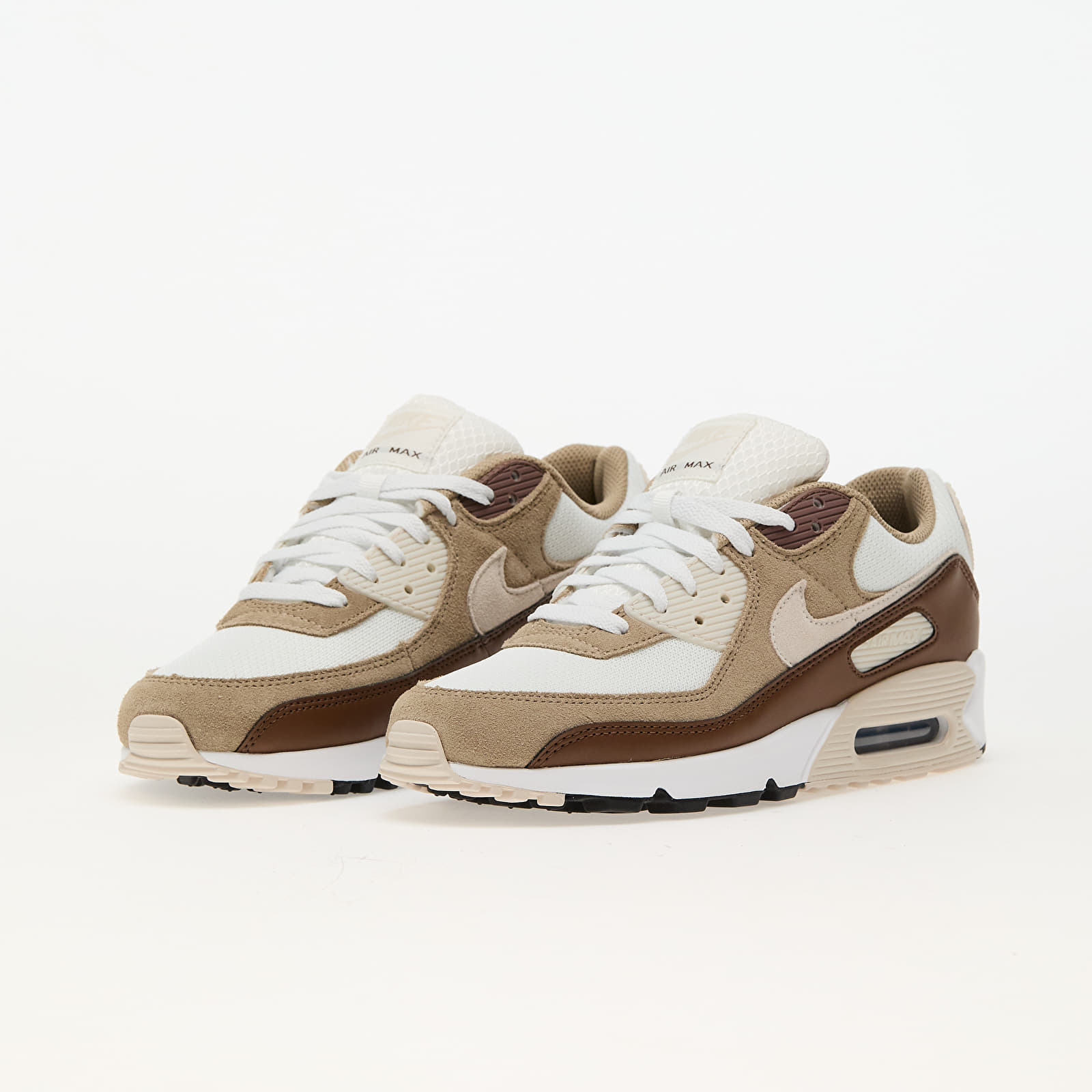 Herenschoenen Nike Air Max 90 Summit White/ Black-Khaki-Lt Orewood Brn