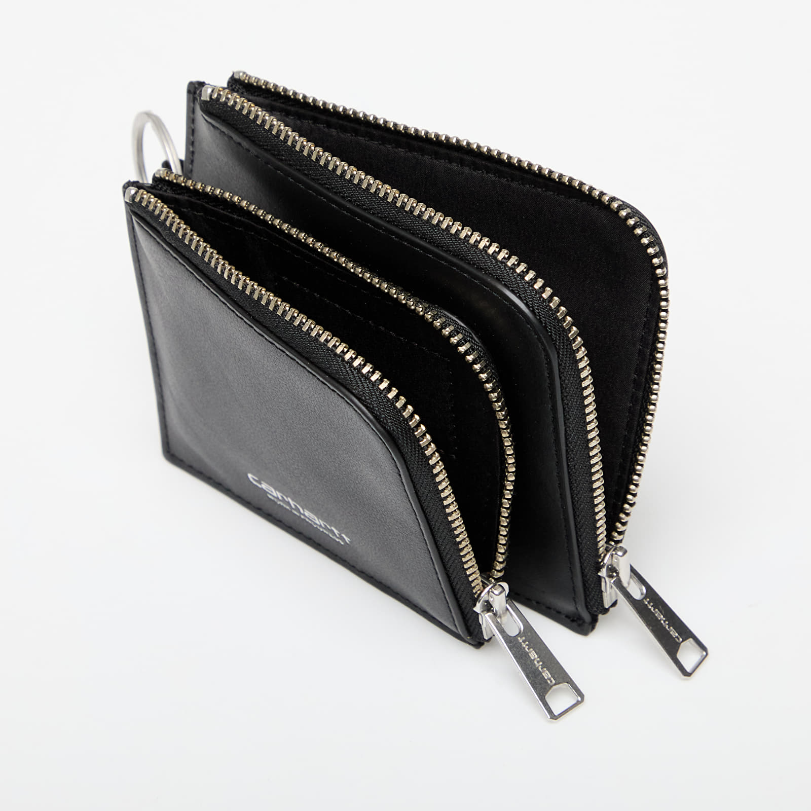 Portemonnaies Carhartt WIP Double Vegas Zip Wallet Black/ Silver