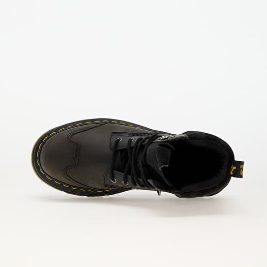 Dr. Martens Zebzag 8 Tie Black E.H. Suede Charcoal Grey Burnished Waxy Pull Up Footshop