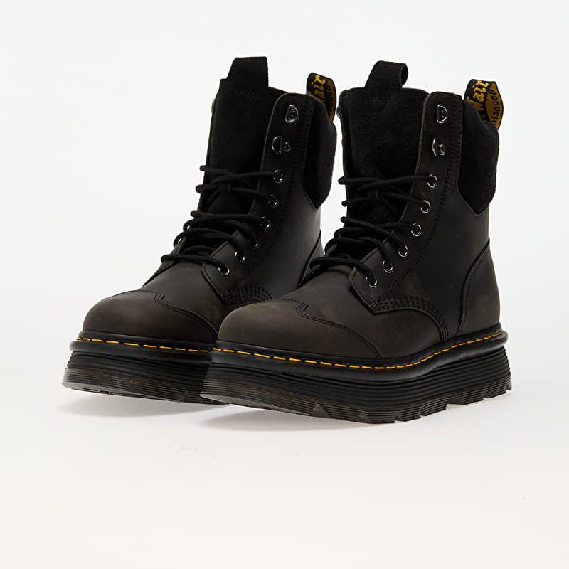 マーシー Dr. Martens Zebzag 8 Tie Black E.H. Suede & Charcoal Grey