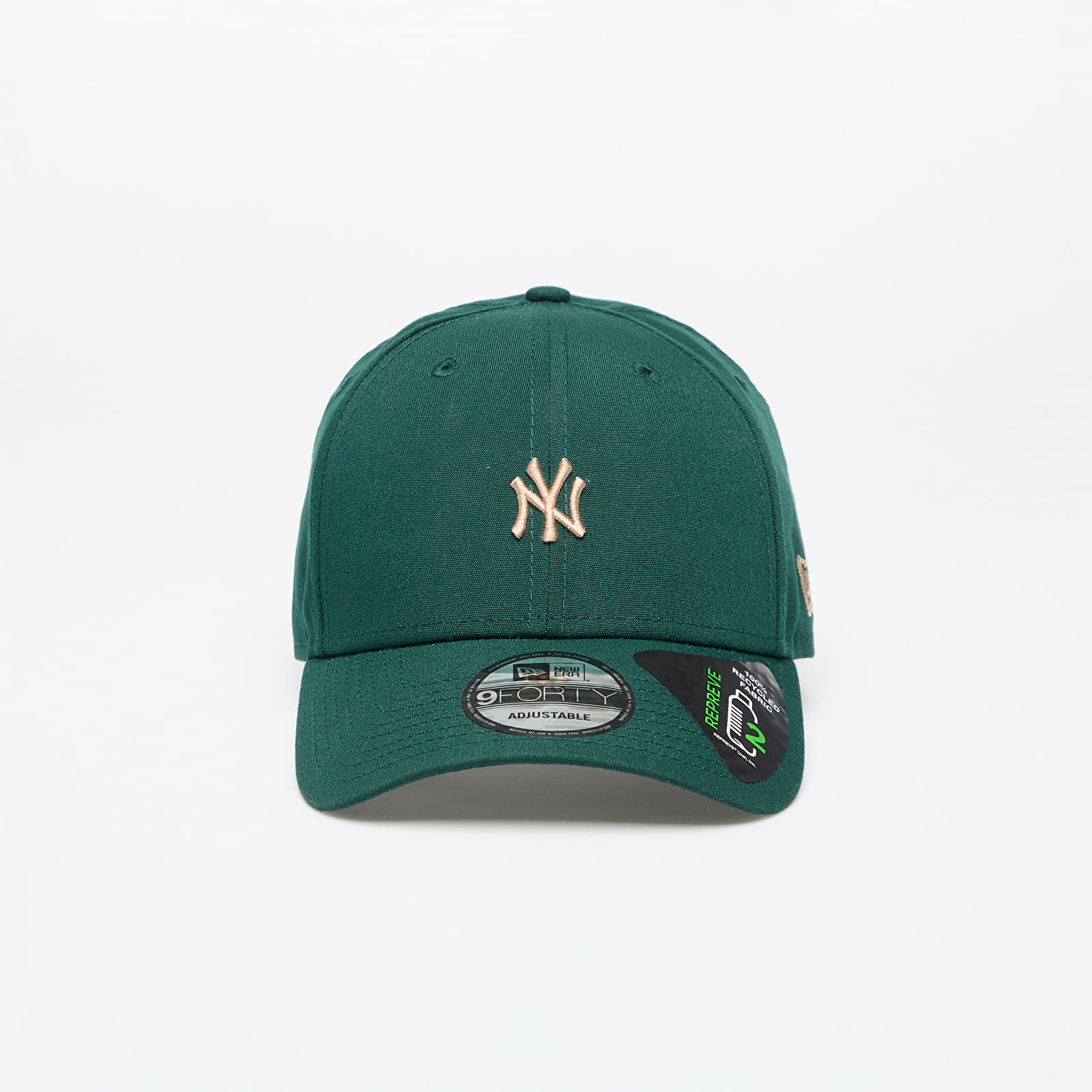 Caps  New Era New York Yankees MLB Repreve Mini Logo 9FORTY Adjustable Cap Dark Green/ Ash Brown