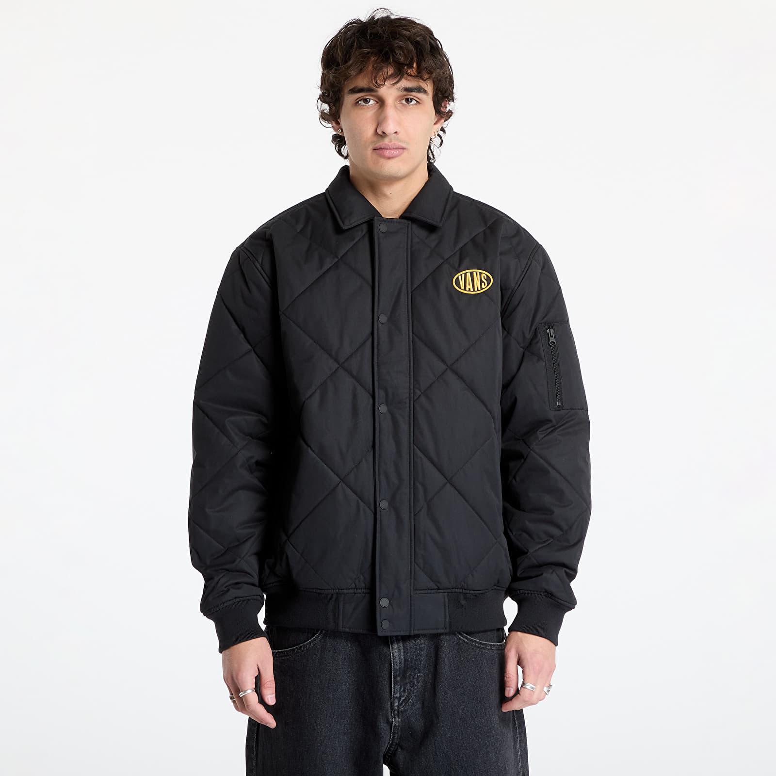 Pánské bundy Vans Hathaway Bomber Black
