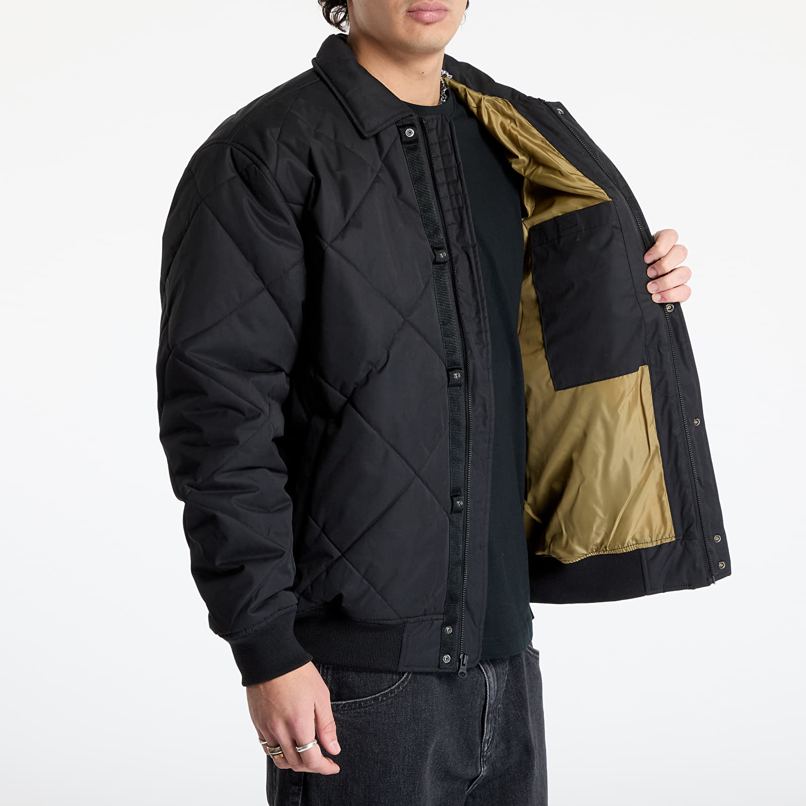 Pánské bundy Vans Hathaway Bomber Black