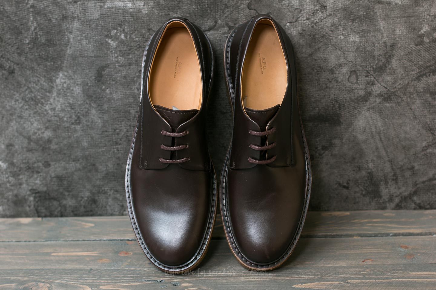 Men's shoes A.P.C. Vivien Derbies Dark Brown | Footshop
