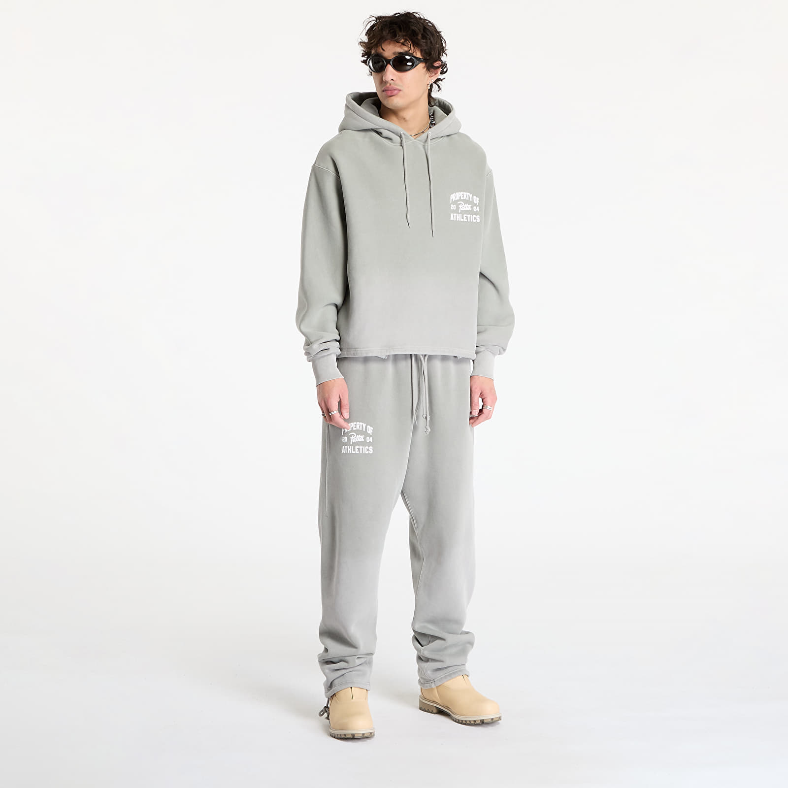 Jogginghosen Patta Athletic Drawcord Straight Jogging Pants Limestone
