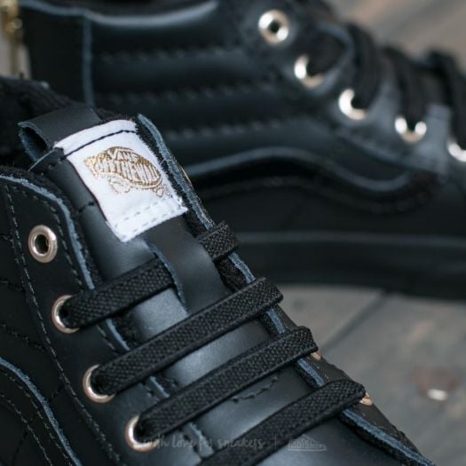 Vans sk8 hi pro black deals gold