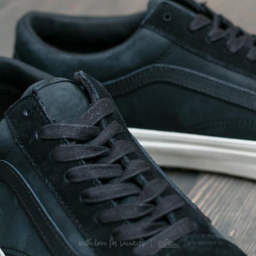 All black vans white sole top