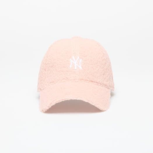New Era New York Yankees MLB Womens Borg 9FORTY Adjustable Cap Pink Lemonade/ White