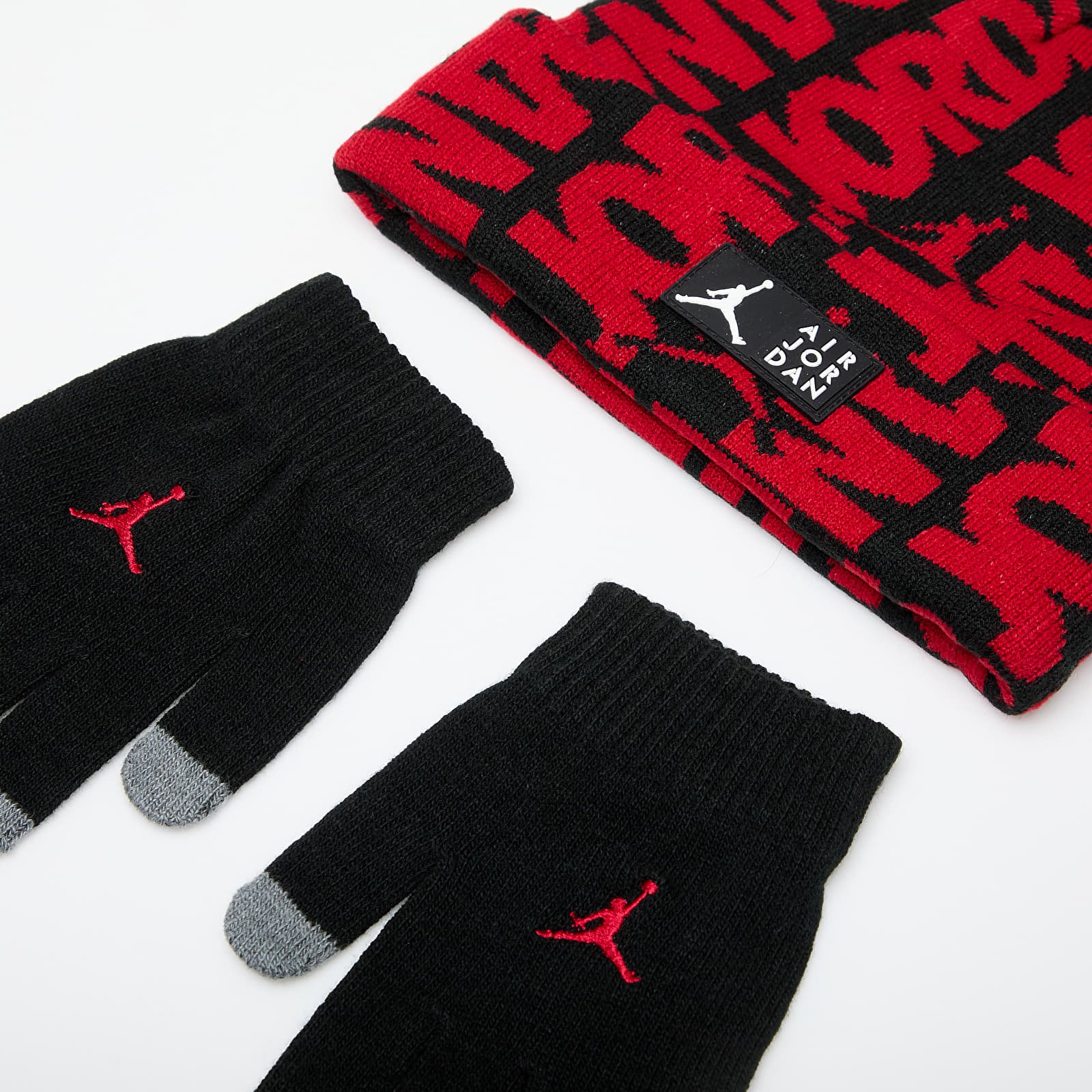Hattar Jordan Aj Aop Beanie Set Black/ Gym Red