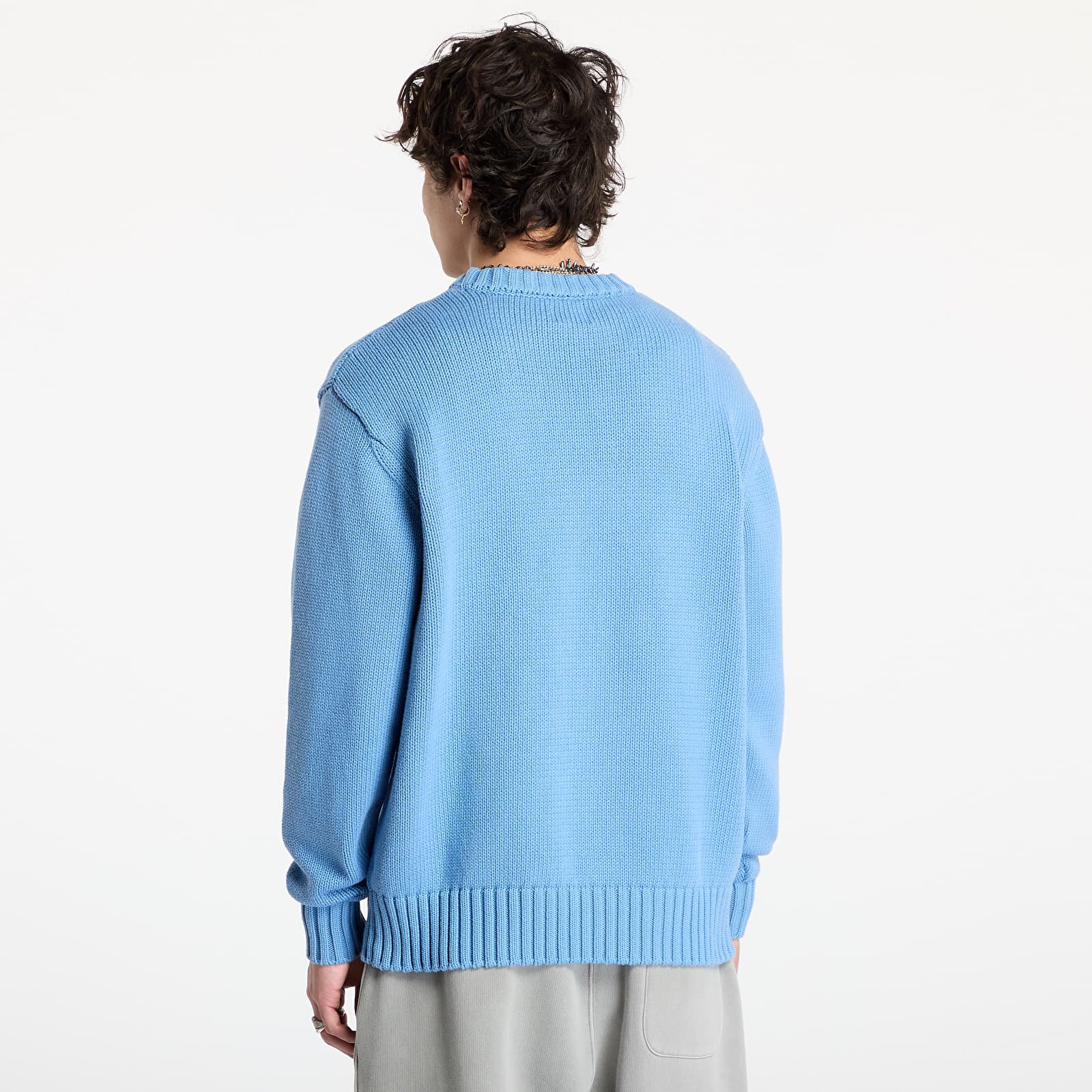 Pulóverek Patta Original Clothing Knitted Jumper UNISEX Dusty Blue