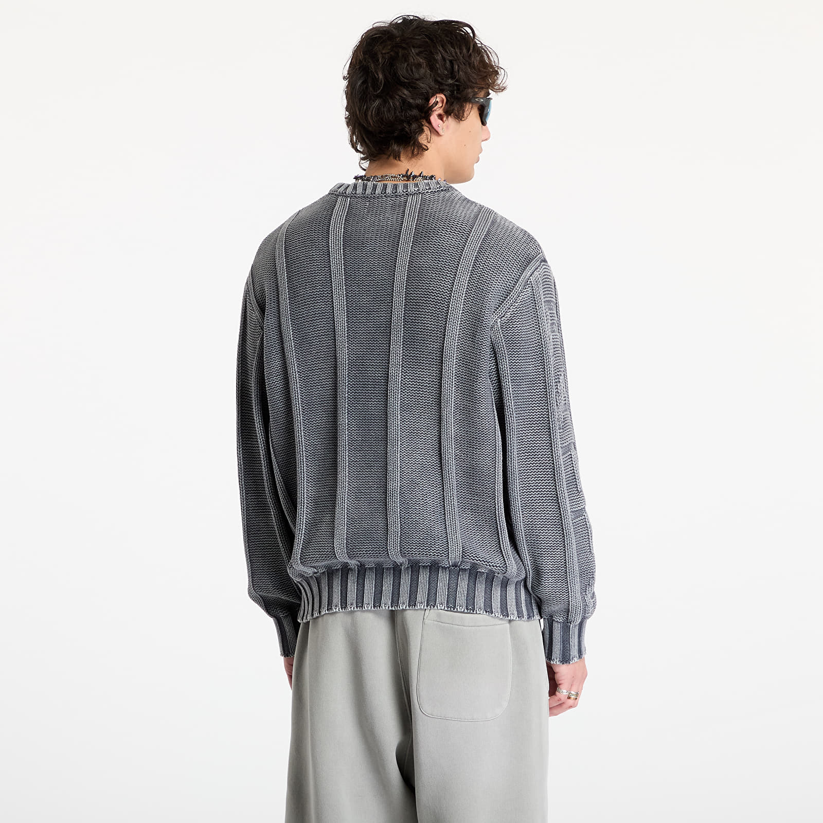 Megztiniai Patta Cable Knitted Cold Dye Jumper UNISEX Titanium