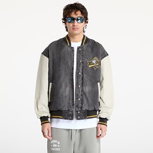 Bomber Patta Homerun Denim Varsity Jacket UNISEX Black