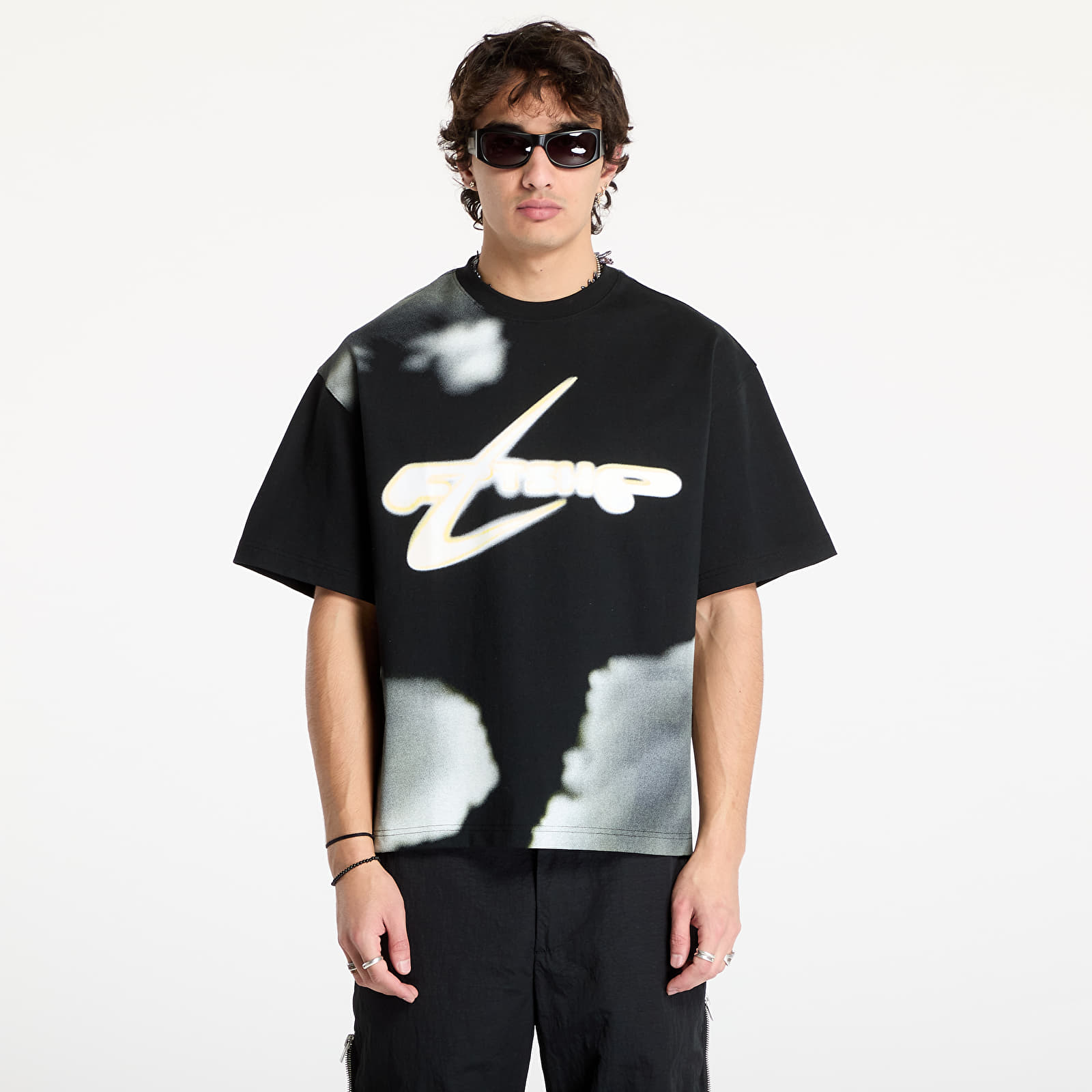 Pólók Walking Art By FTSHP T-Shirt UNISEX Black Clouds