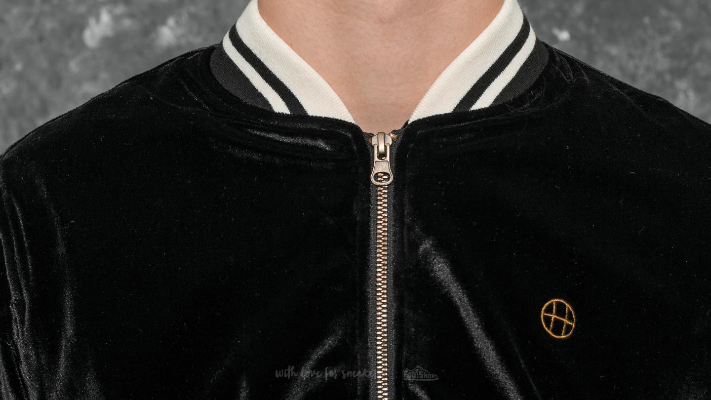 【HUF】WILD COCK BOMBER JACKET☆ベロアスカジャン Jackets HUF Apparel Jacket Wild Cock Bomber Jacket Black (JK00027
