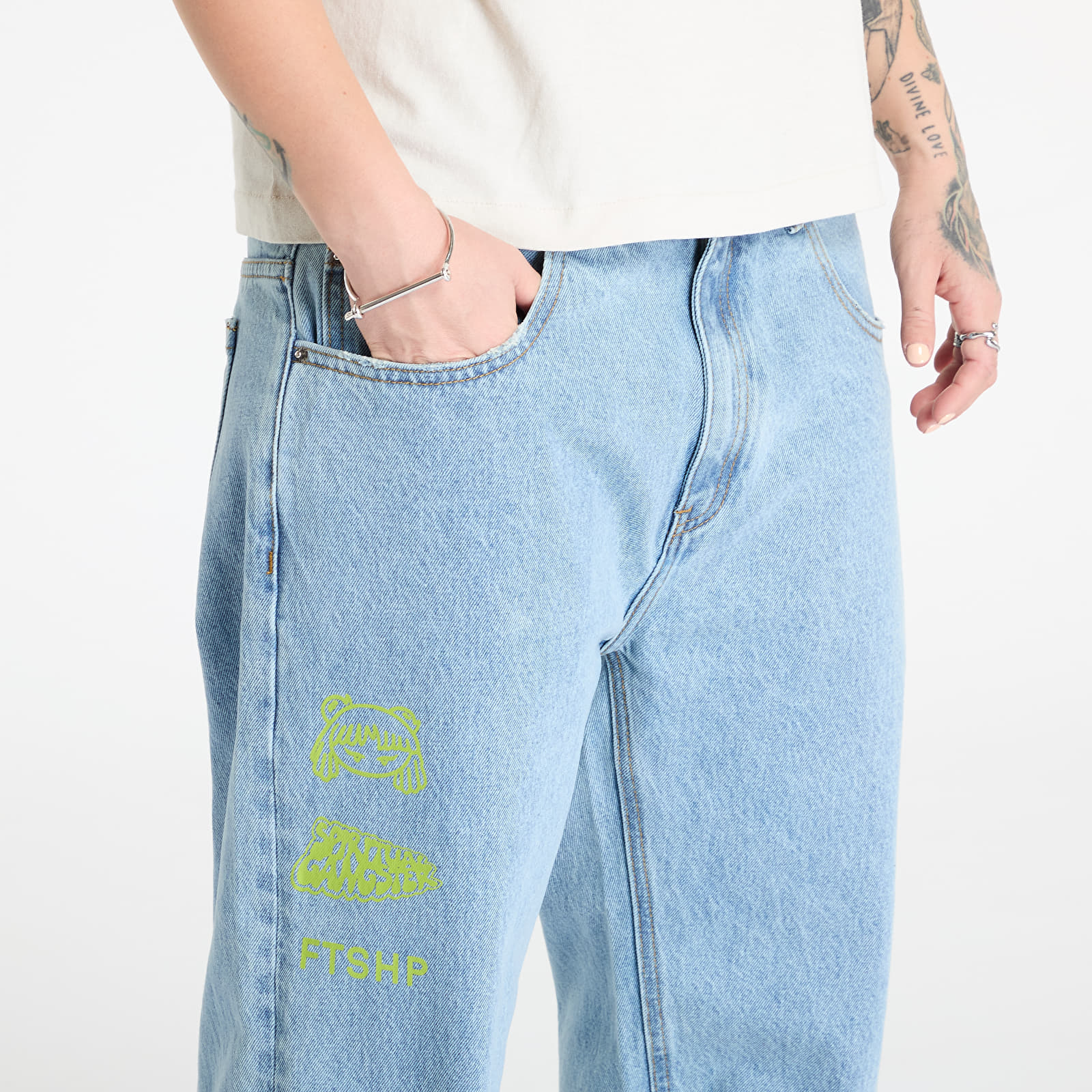 Jeans FTSHP x Spiritual Gangster Denim Pants UNISEX Blue