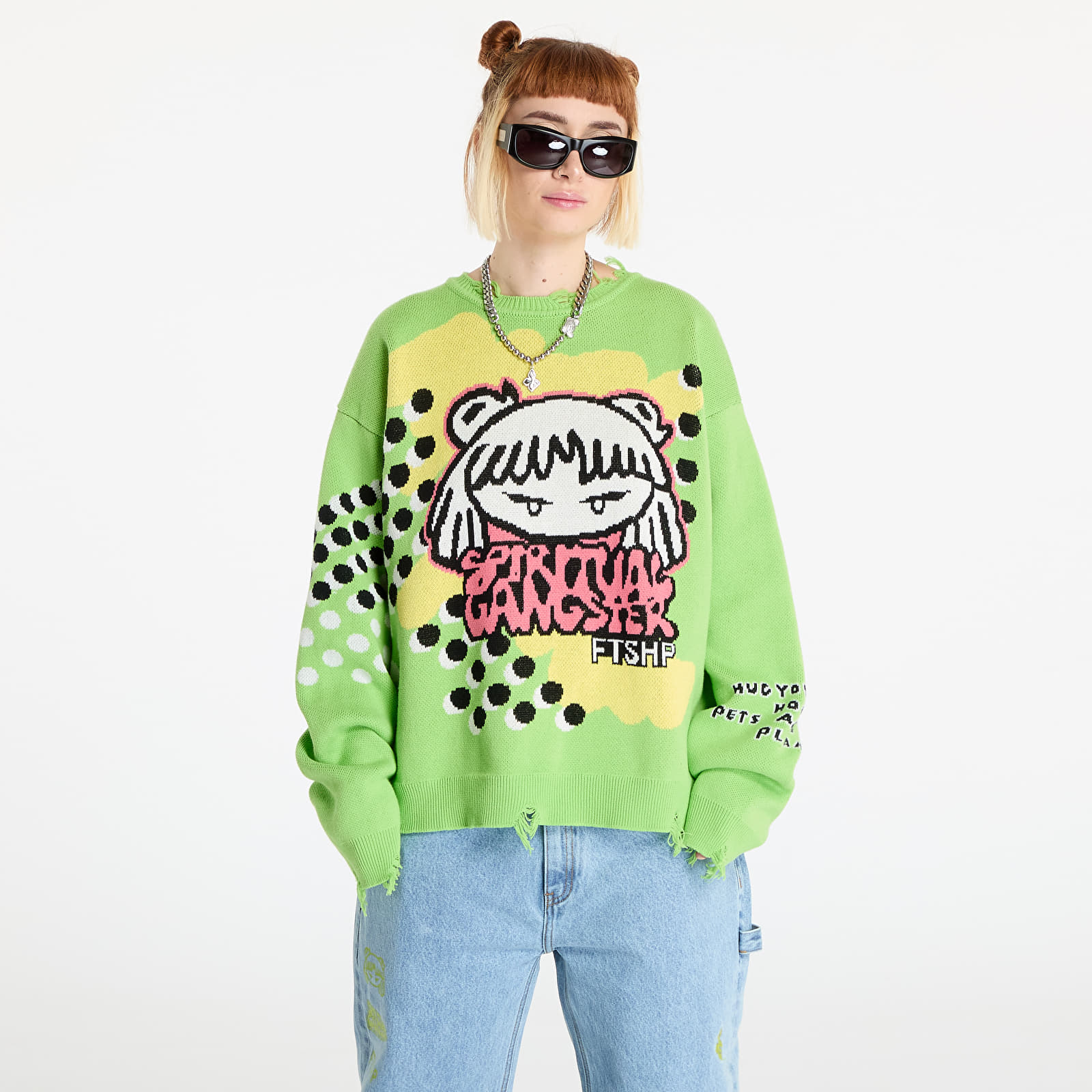 Swetry FTSHP x Spiritual Gangster Sweater UNISEX Green