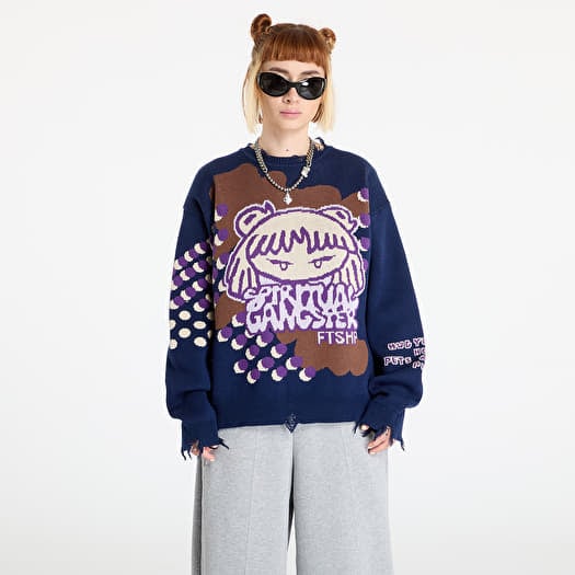 Sveter FTSHP x Spiritual Gangster Sweater UNISEX Navy