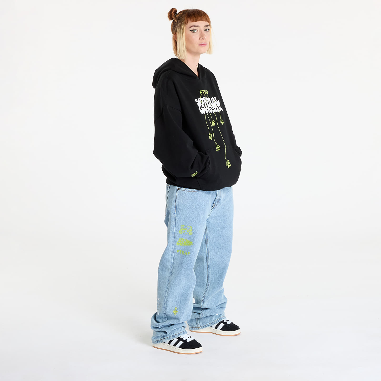 Mikiny FTSHP x Spiritual Gangster Hoodie UNISEX Black