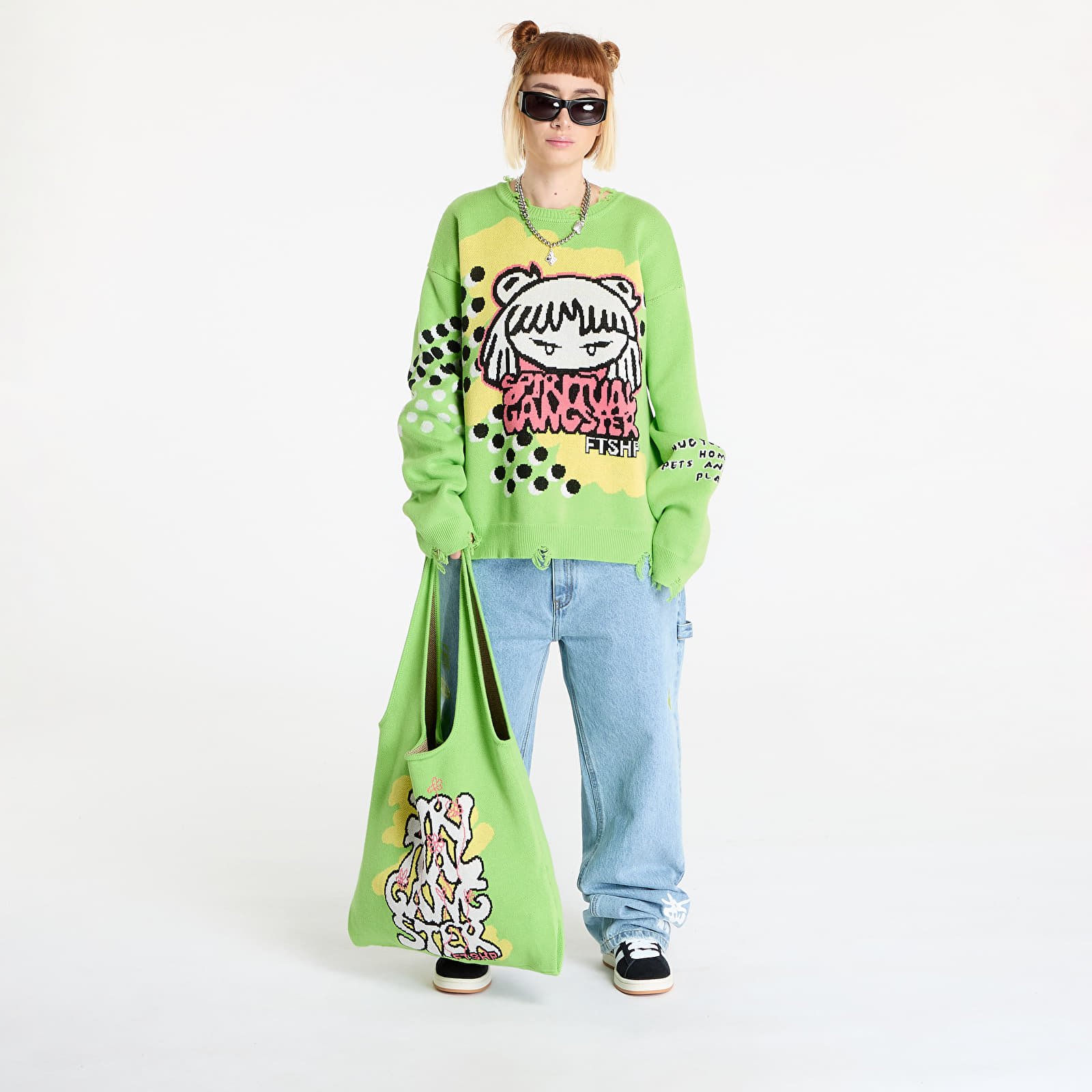Swetry FTSHP x Spiritual Gangster Sweater UNISEX Green