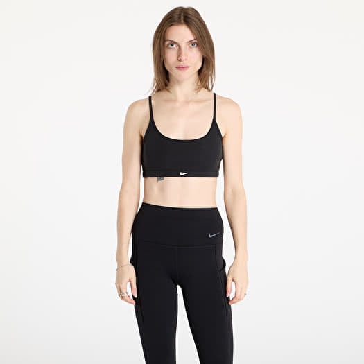 Podprsenka Nike Sportswear Classic Women's Light-Support Lightly Lined Ribbed Scoop-Neck Bra Black/ Black/ Black/ Sail