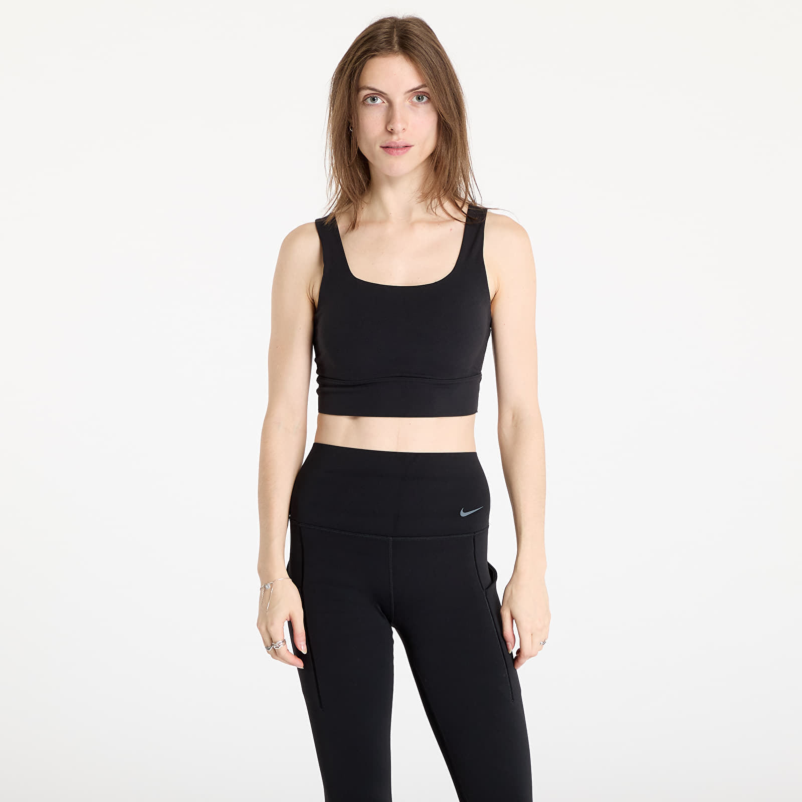 Bras Nike Zenvy Women's Medium-Support Padded Longline Sports Bra Black/ Sail