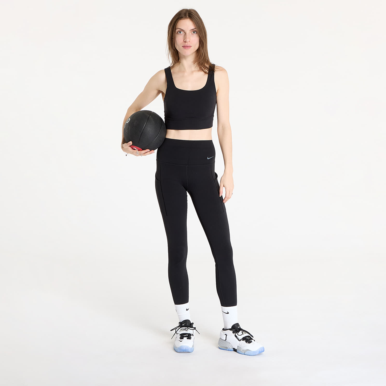 Клинове Nike Universa Women's Medium-Support High-Waisted Full-Length Leggings with Pockets Black/ Black