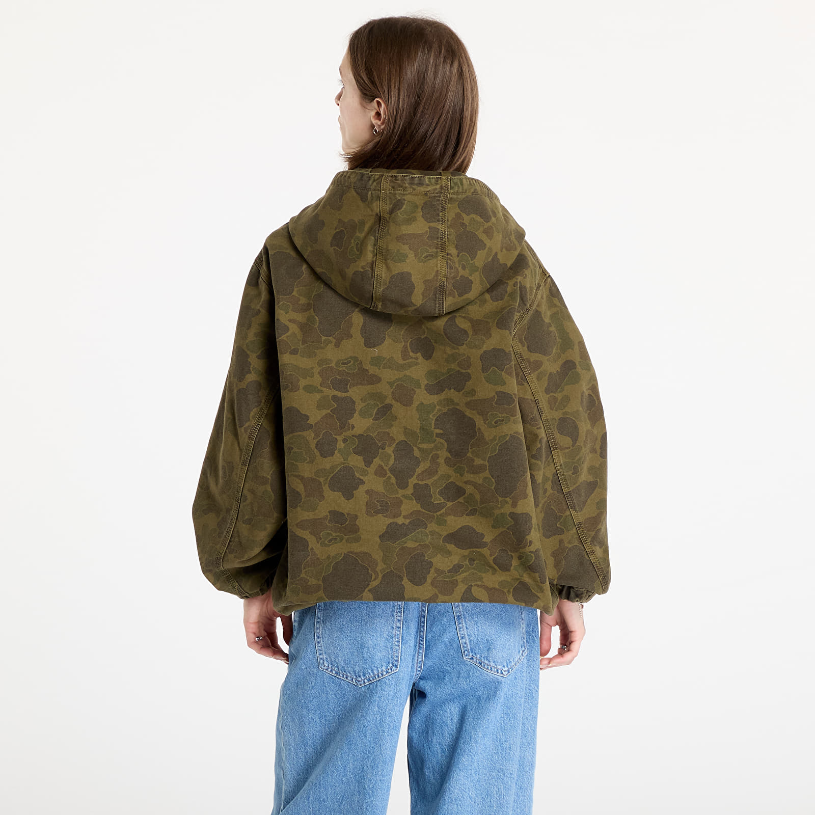 Jakker Carhartt WIP Duck Active Jacket UNISEX Camo Duck/ Green/ Office Green Garment Dyed