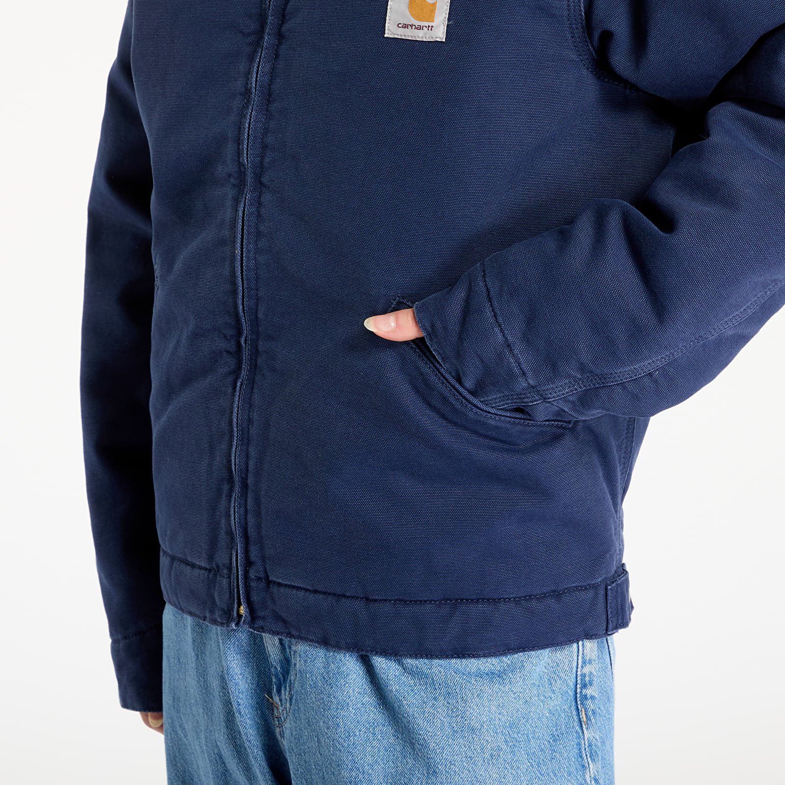 Kurtki Carhartt WIP OG Detroit Jacket UNISEX Air Force Blue/ Black Aged Canvas