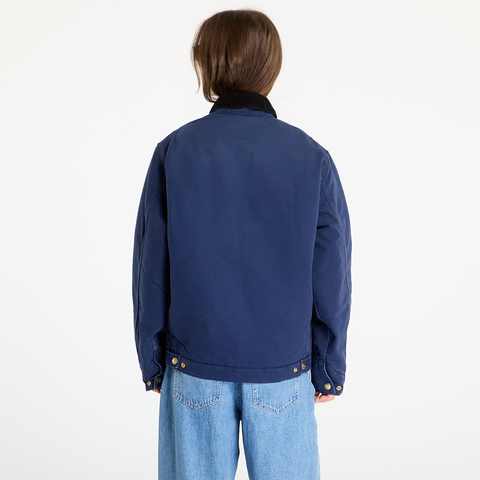 Kurtki Carhartt WIP OG Detroit Jacket UNISEX Air Force Blue/ Black Aged Canvas