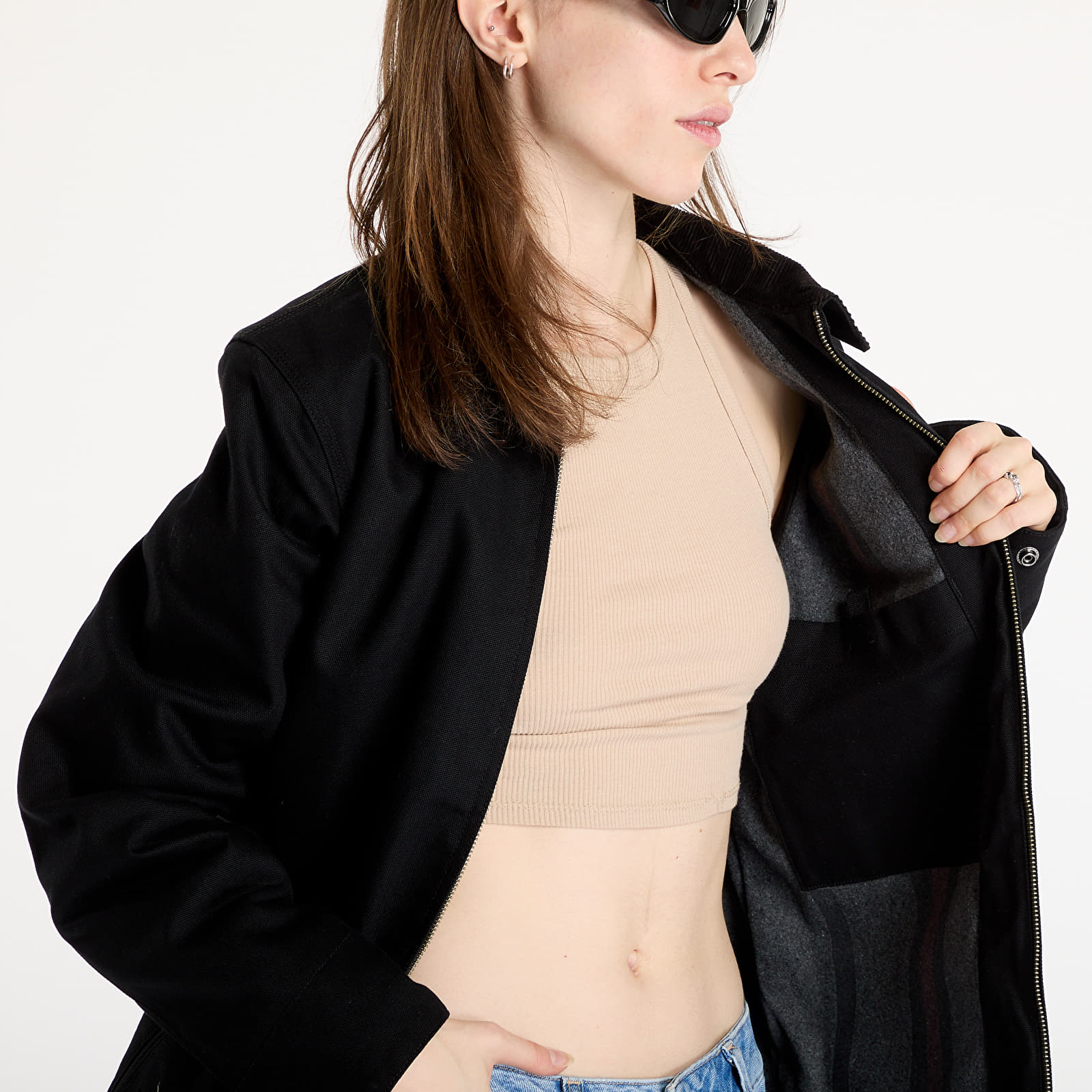 Jakker Carhartt WIP Detroit Jacket UNISEX Black/ Black Rigid