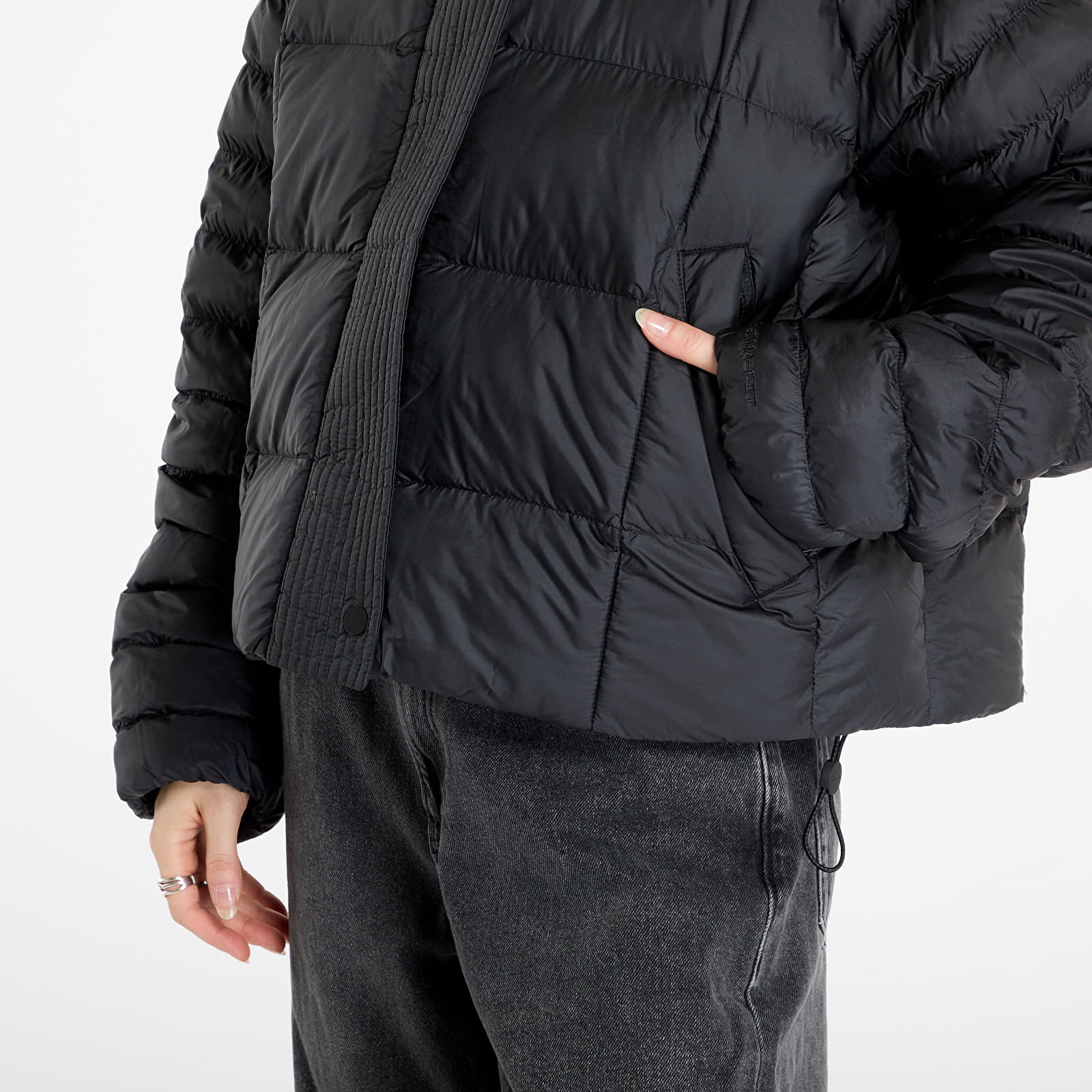 Jacken Nike Sportswear Swoosh Puffer PrimaLoft® Therma-FIT Oversized Hooded Jacket Black/ White
