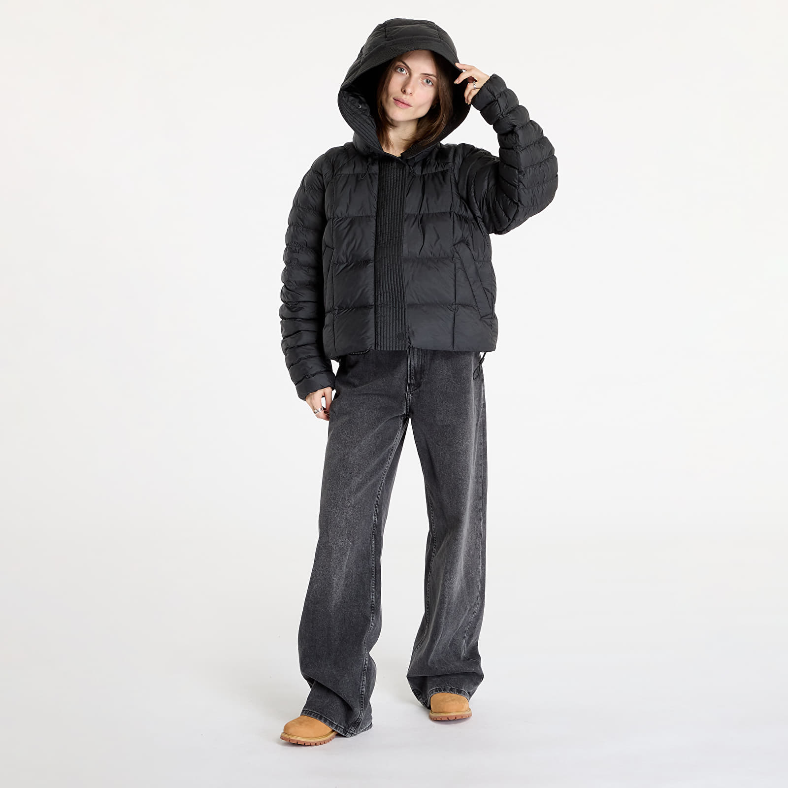 Jacken Nike Sportswear Swoosh Puffer PrimaLoft® Therma-FIT Oversized Hooded Jacket Black/ White