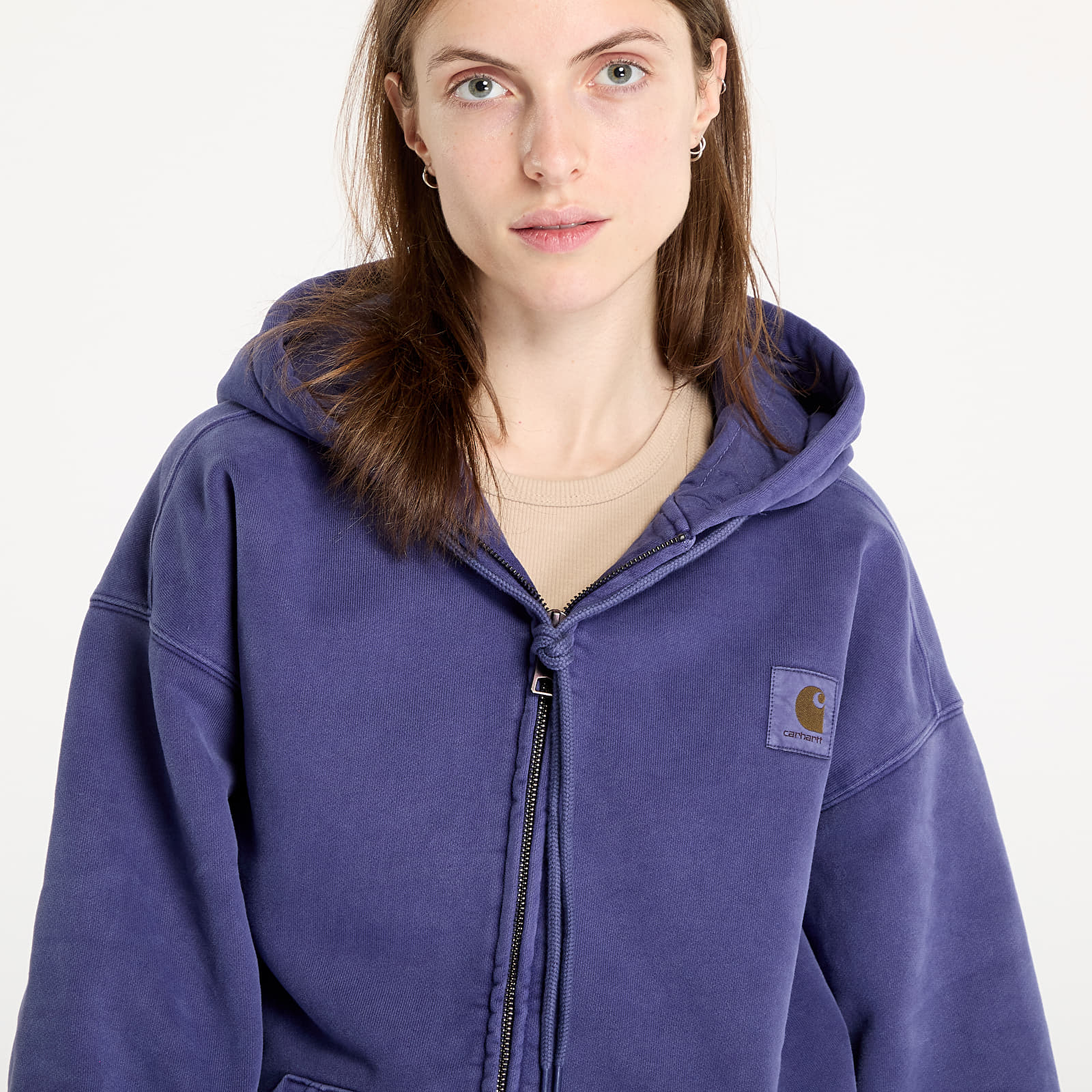 Férfi kabátok Carhartt WIP Hooded Vista Jacket UNISEX Aura Garment Dyed