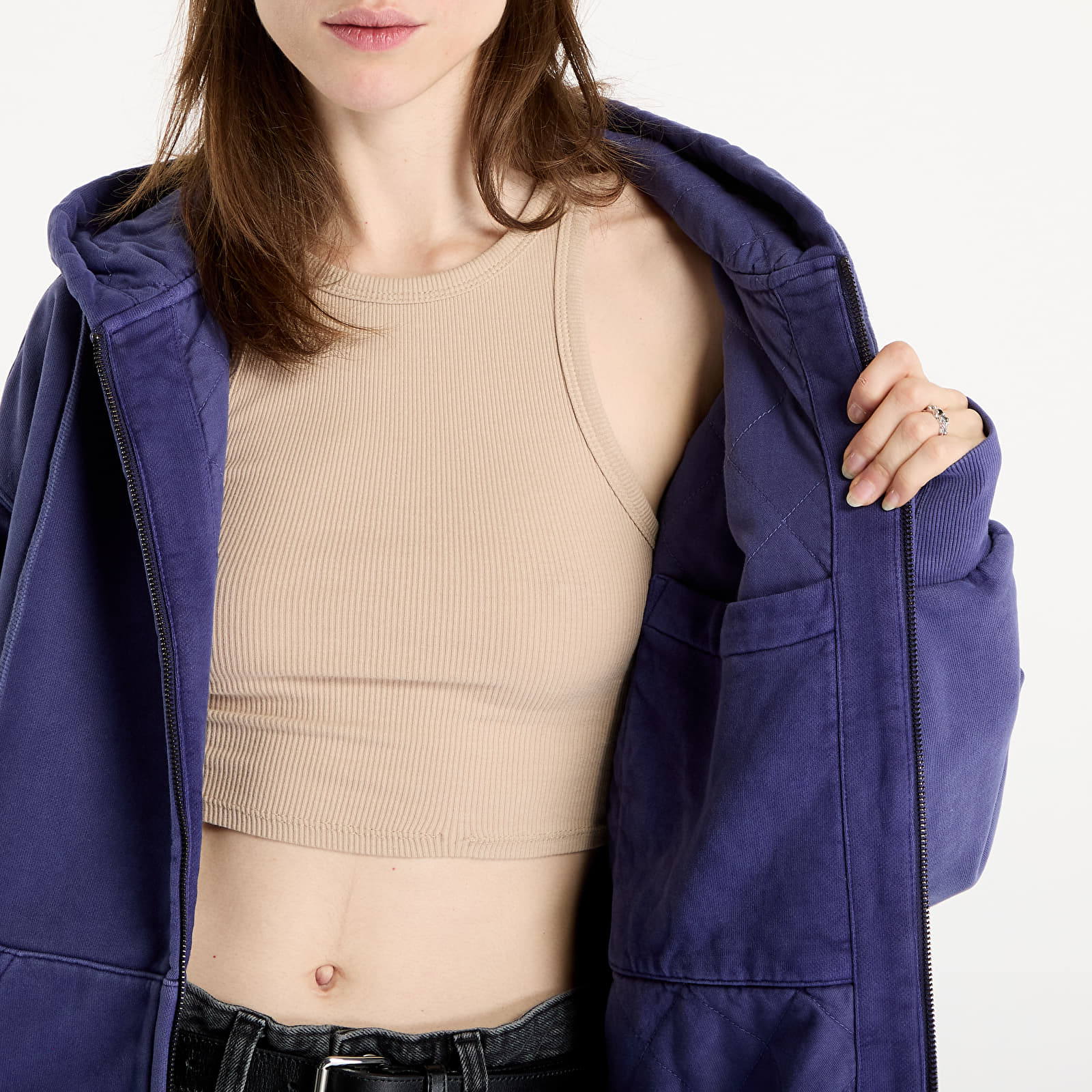 Férfi kabátok Carhartt WIP Hooded Vista Jacket UNISEX Aura Garment Dyed