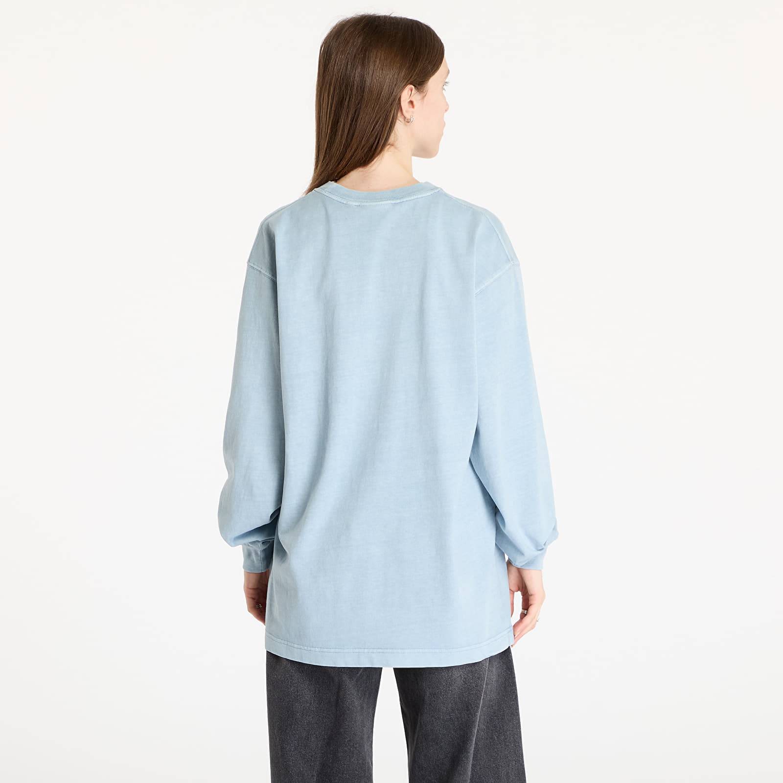 Männer T-Shirts Carhartt WIP L/S Vista T-Shirt UNISEX Dusty Ice Garment Dyed