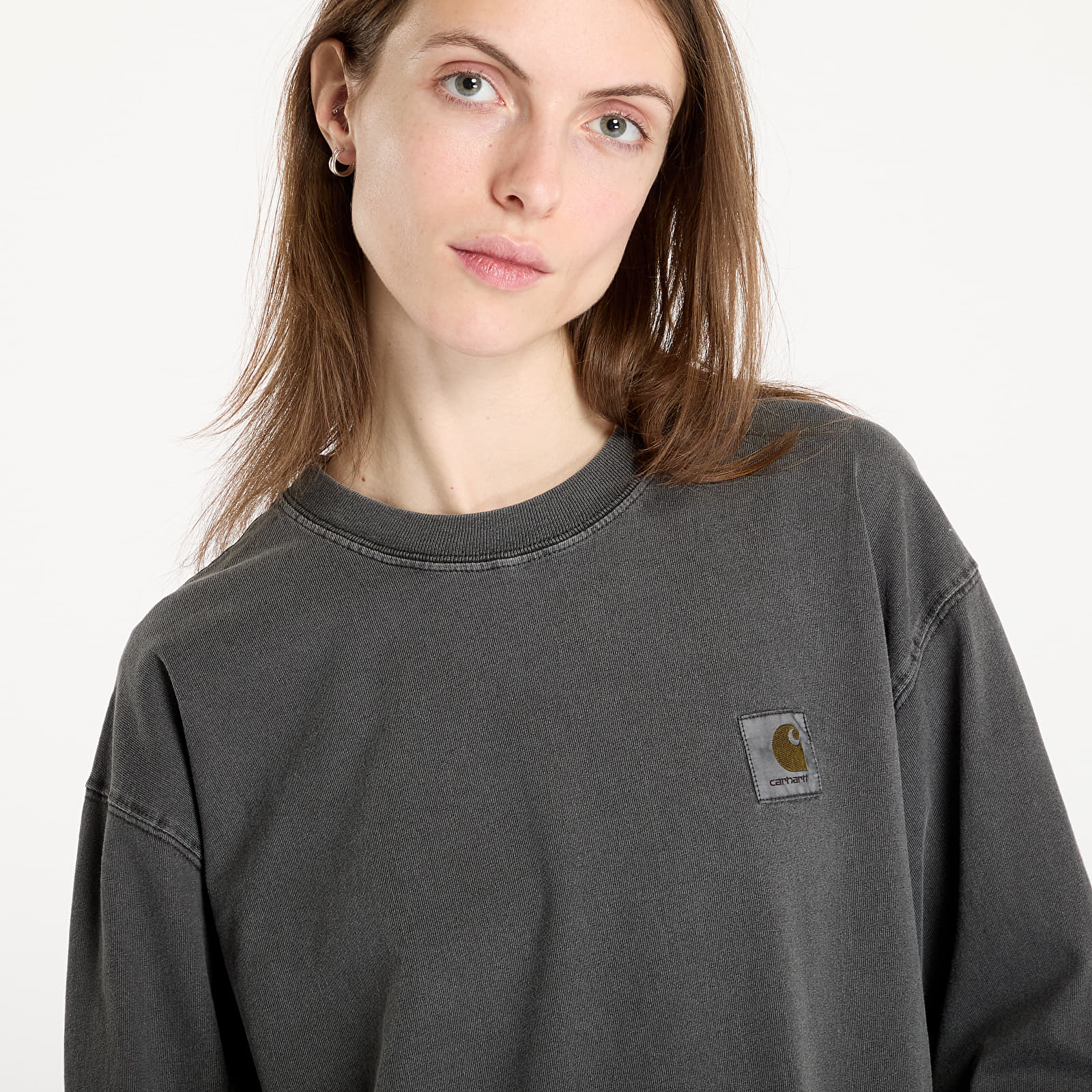 Мъжки тениски Carhartt WIP L/S Vista T-Shirt UNISEX Graphite Garment Dyed