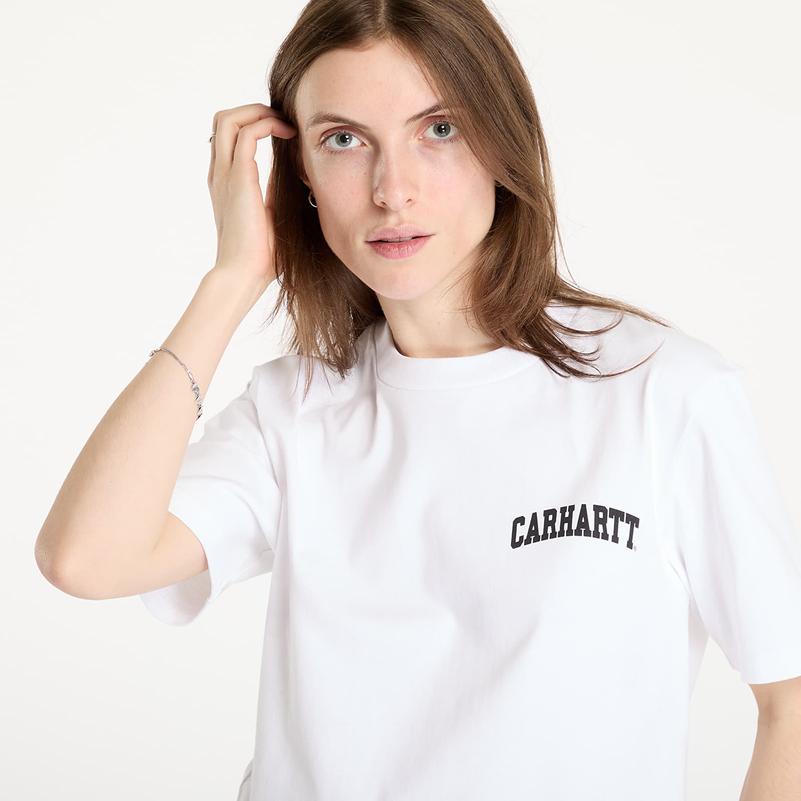 T-shirts homme Carhartt WIP S/S University Script T-Shirt UNISEX White/ Black