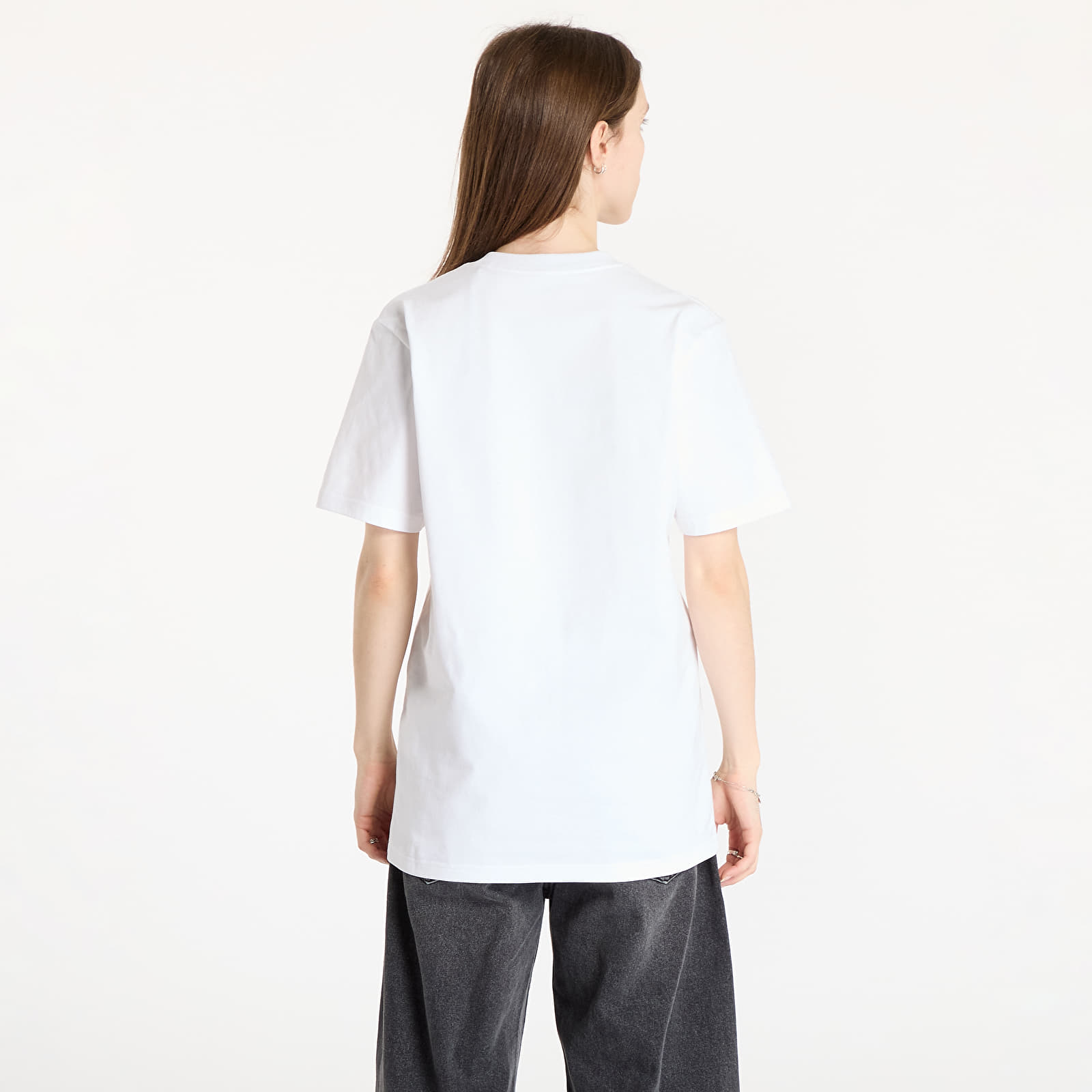 T-shirts homme Carhartt WIP S/S University Script T-Shirt UNISEX White/ Black