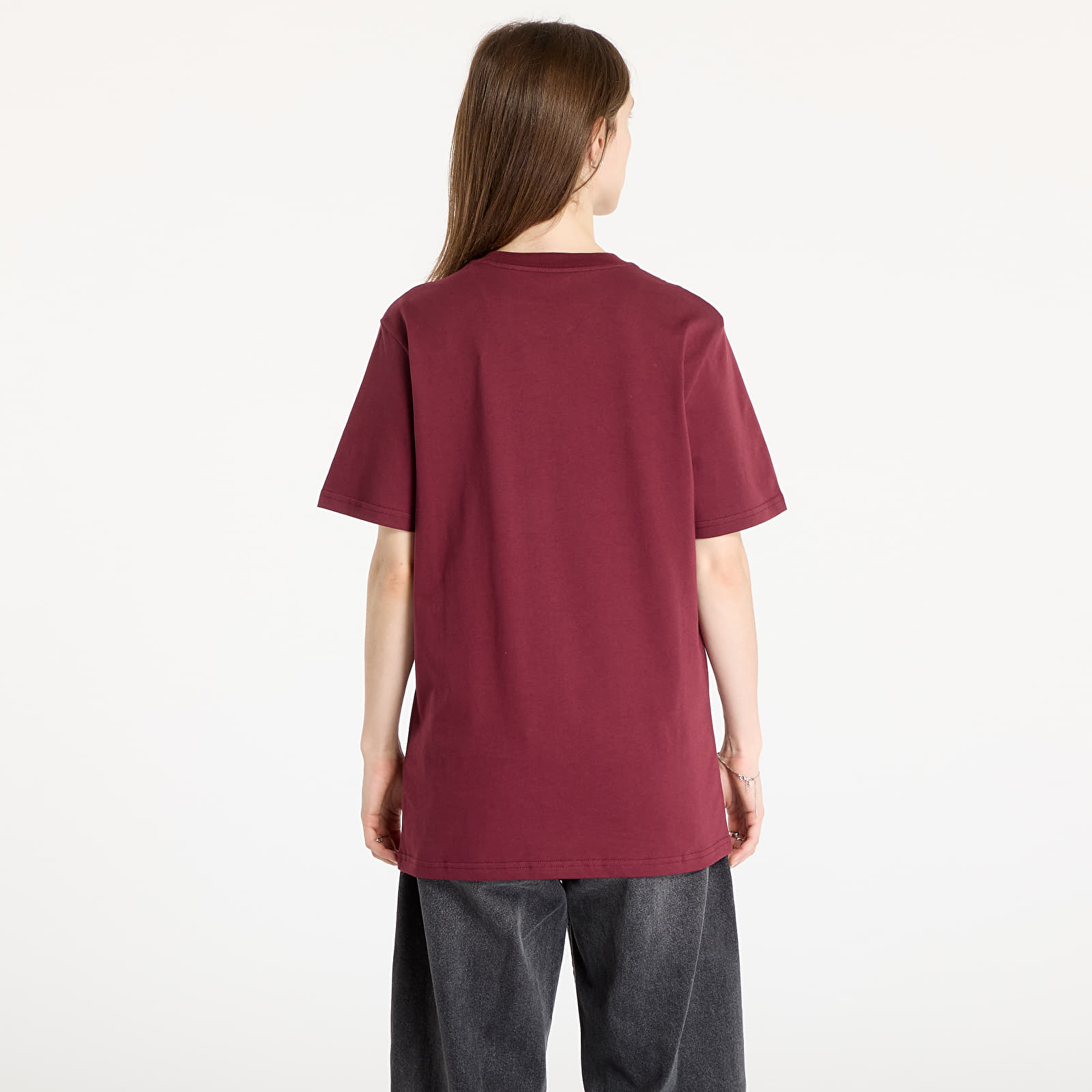 Férfi pólok Carhartt WIP S/S Pocket T-Shirt UNISEX Malbec