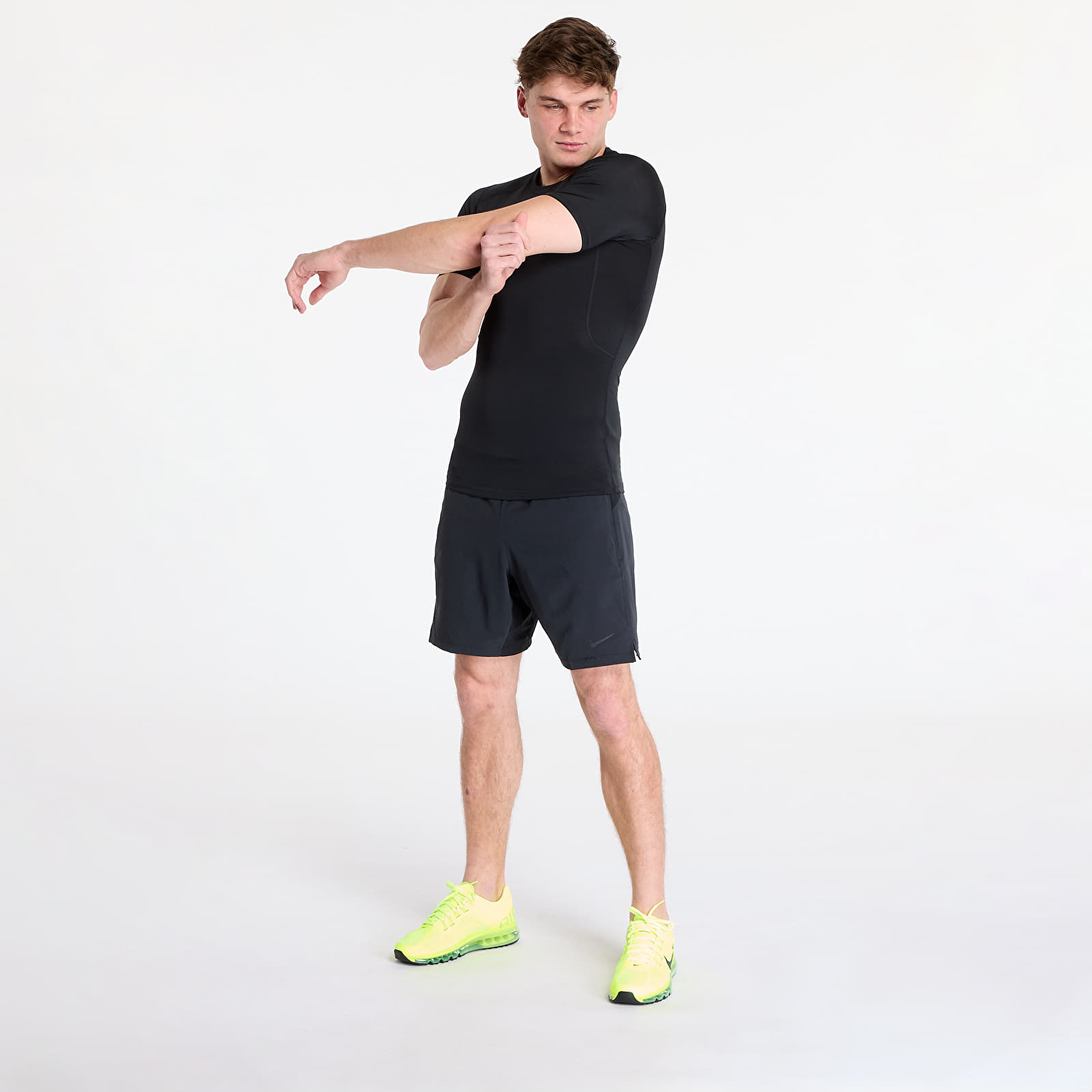 Koszulki Nike Pro Men's Dri-FIT Tight Short-Sleeve Fitness Top Black/ White