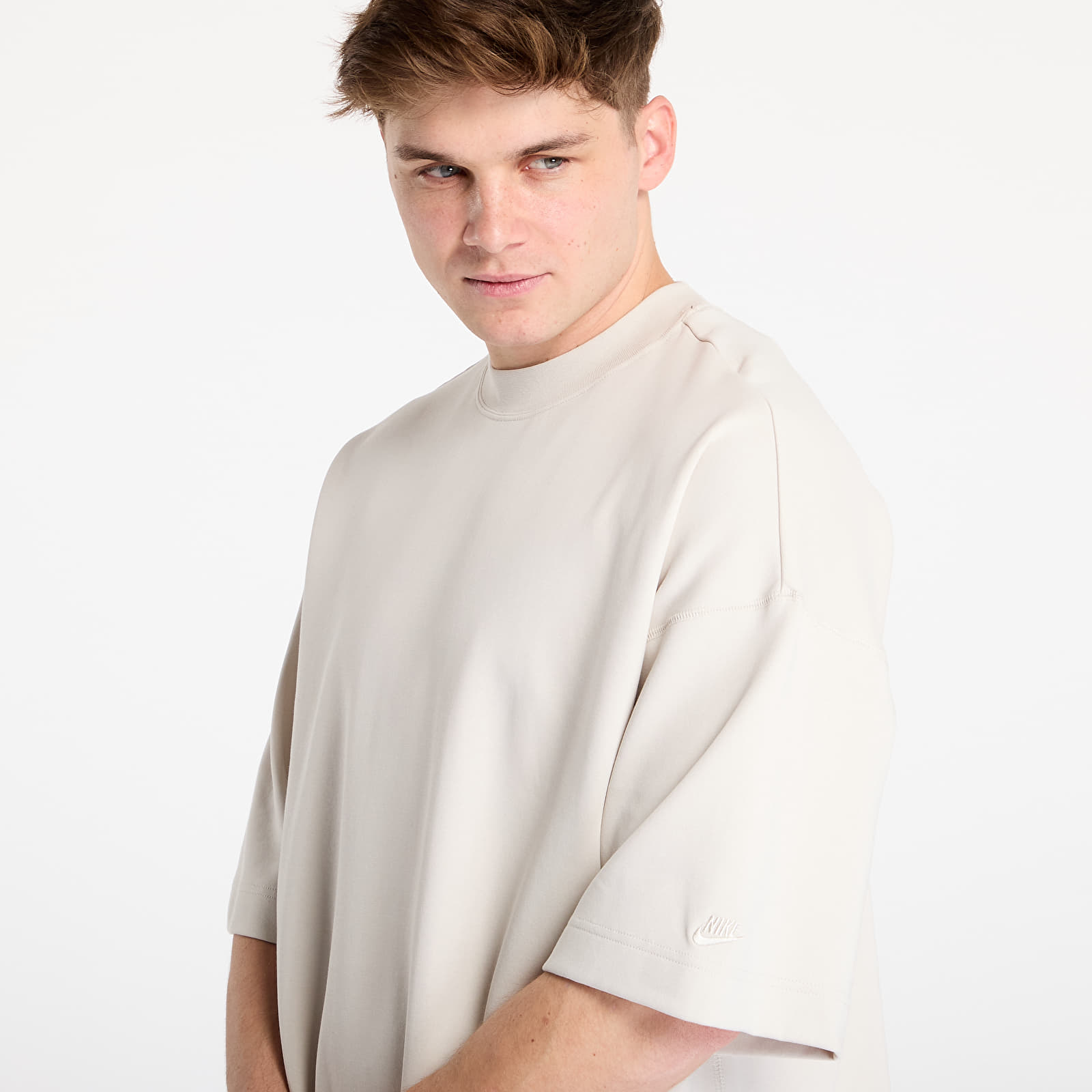 Pólók Nike Tech Men's Short-Sleeve Fleece Top Lt Orewood Brn/ Lt Orewood Brn