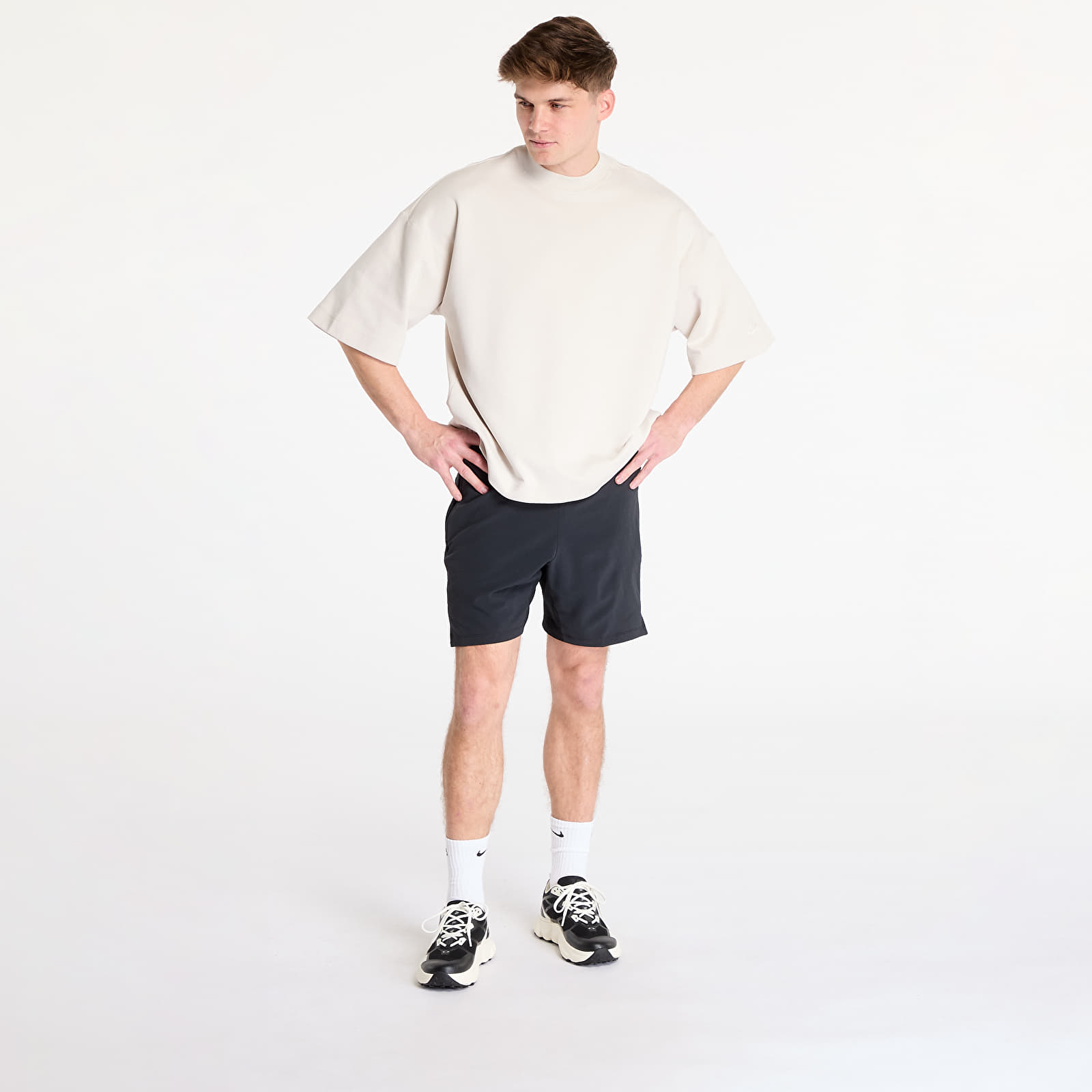 Pólók Nike Tech Men's Short-Sleeve Fleece Top Lt Orewood Brn/ Lt Orewood Brn