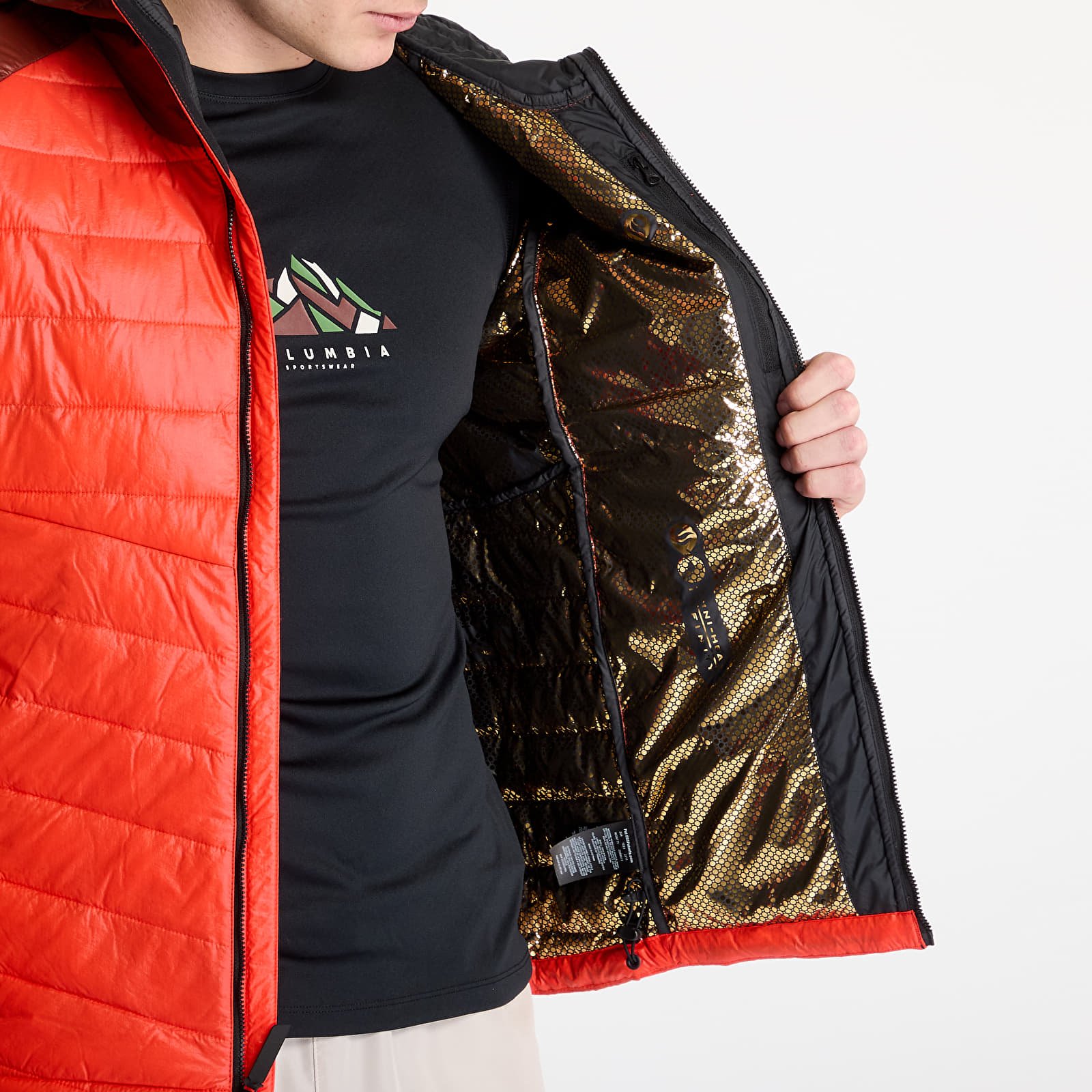Pánske bundy Columbia Platinum Peak™ II Hooded Jacket Spicy/ Spice