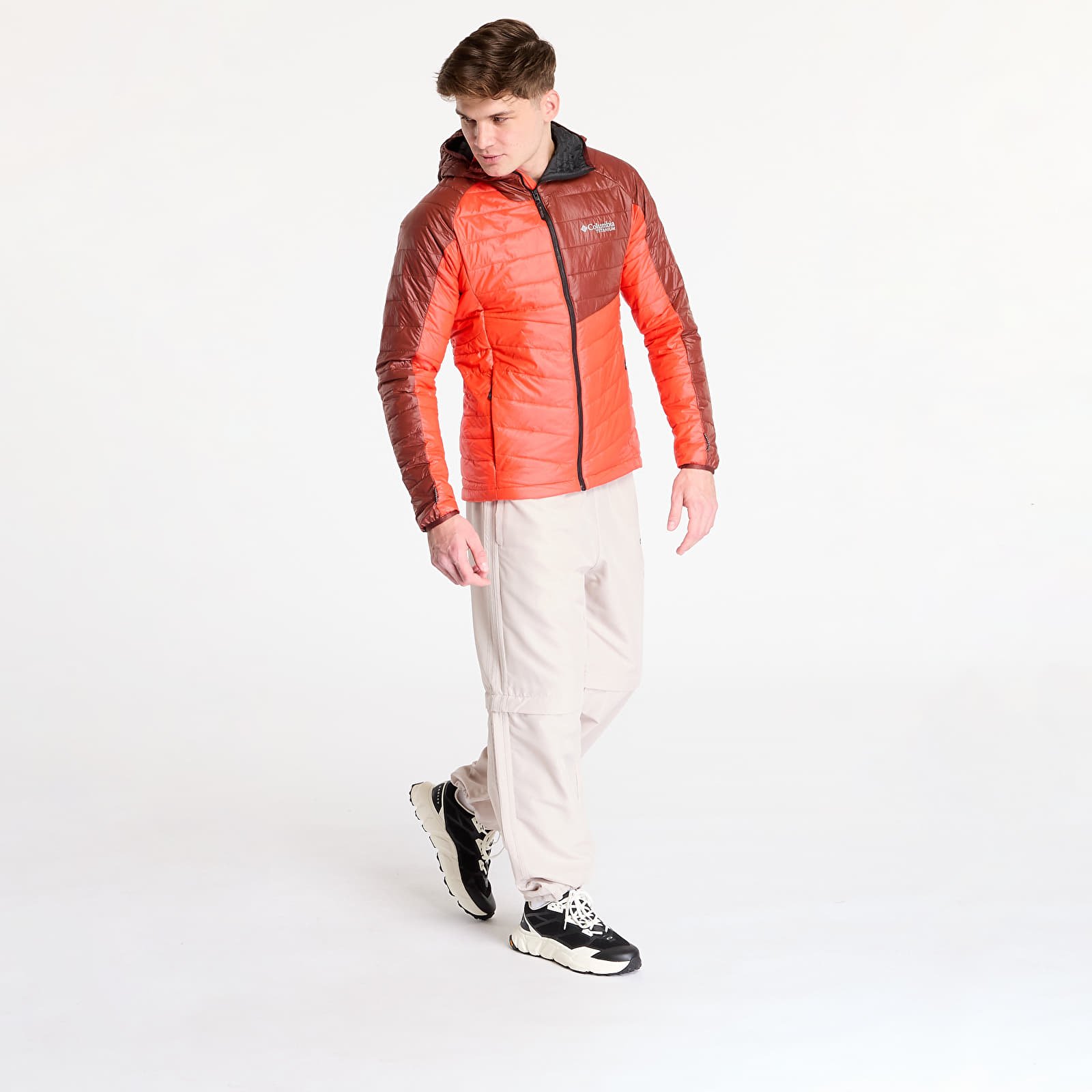 Pánske bundy Columbia Platinum Peak™ II Hooded Jacket Spicy/ Spice