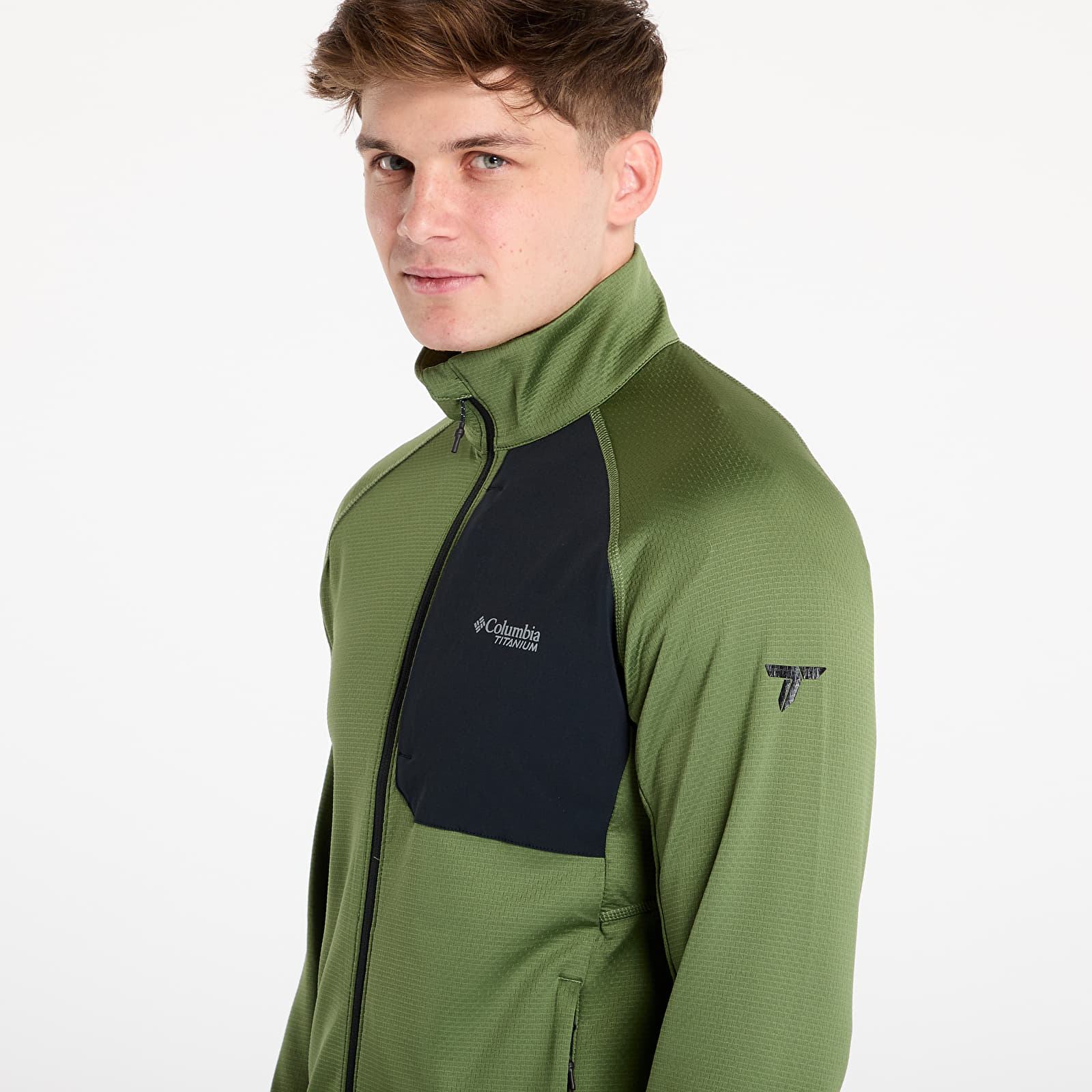 Mikinas ar kapuci un sporta krekli Columbia Triple Canyon™ Grid Fleece Full-Zip II Canteen/ Black