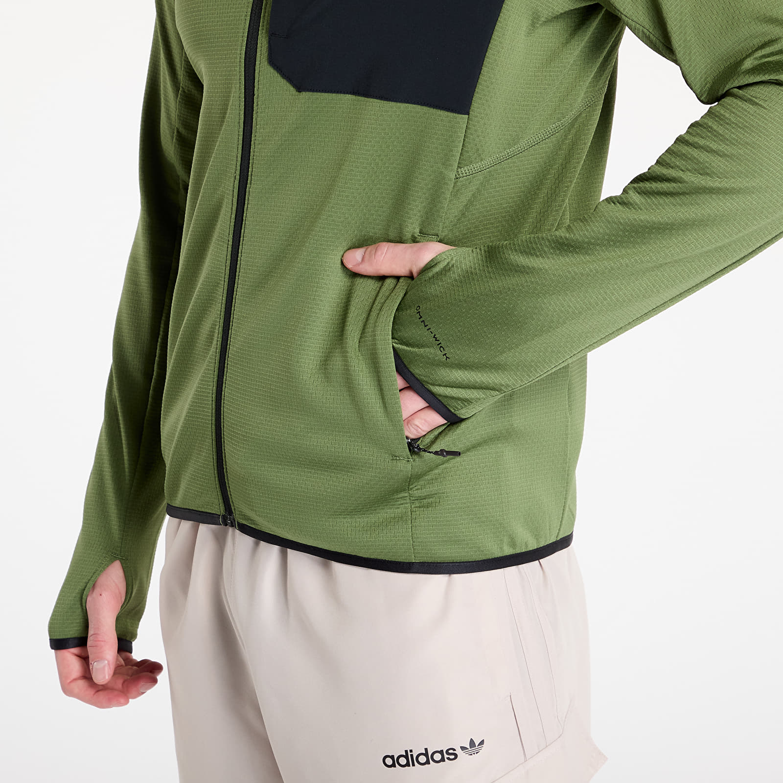 Mikinas ar kapuci un sporta krekli Columbia Triple Canyon™ Grid Fleece Full-Zip II Canteen/ Black