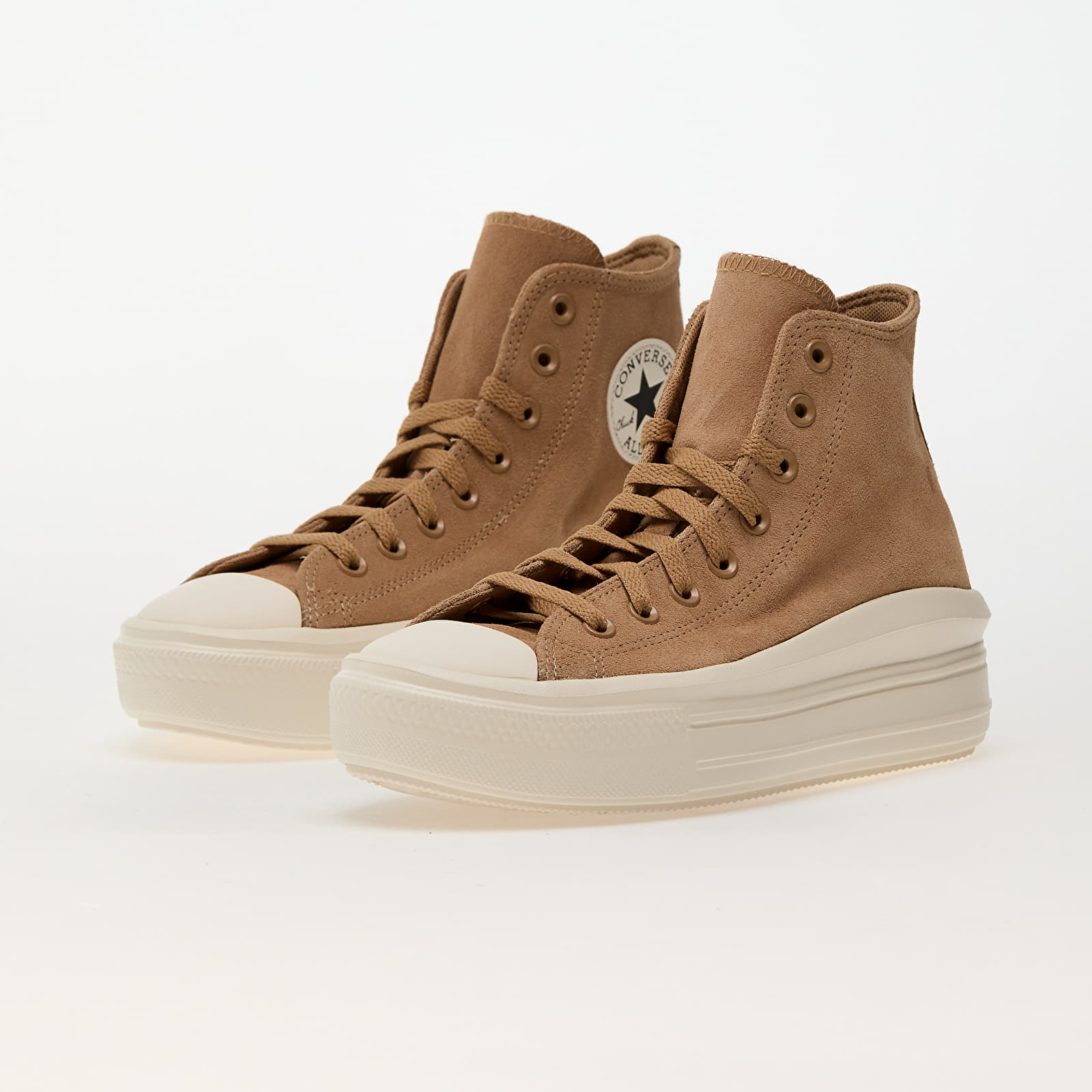 Női cipők Converse Chuck Taylor All Star Move Platform Colorful Suede Coffee Rum/ Egret/ Black