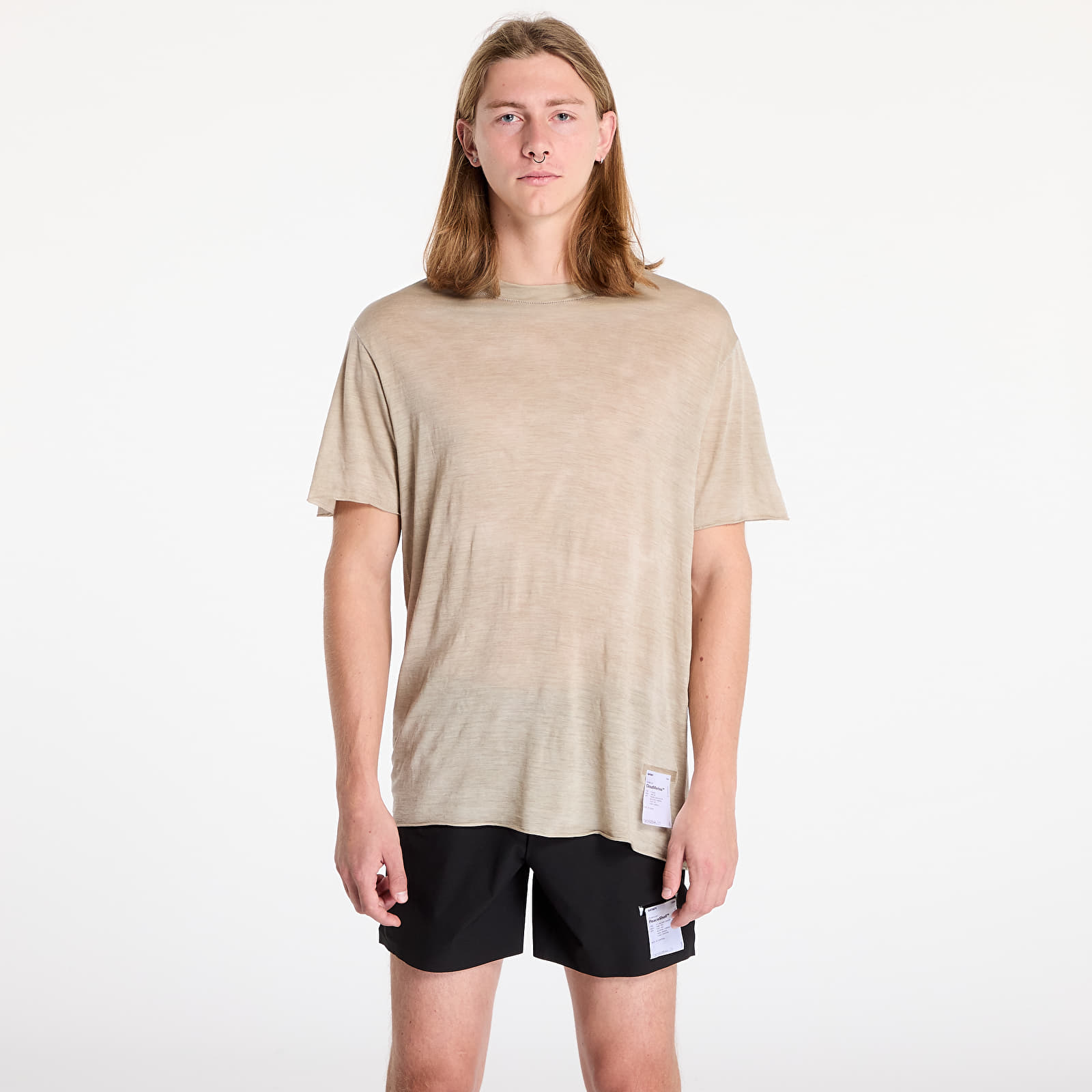 Koszulki Satisfy CloudMerino T-Shirt UNISEX Sun Bleached Greige