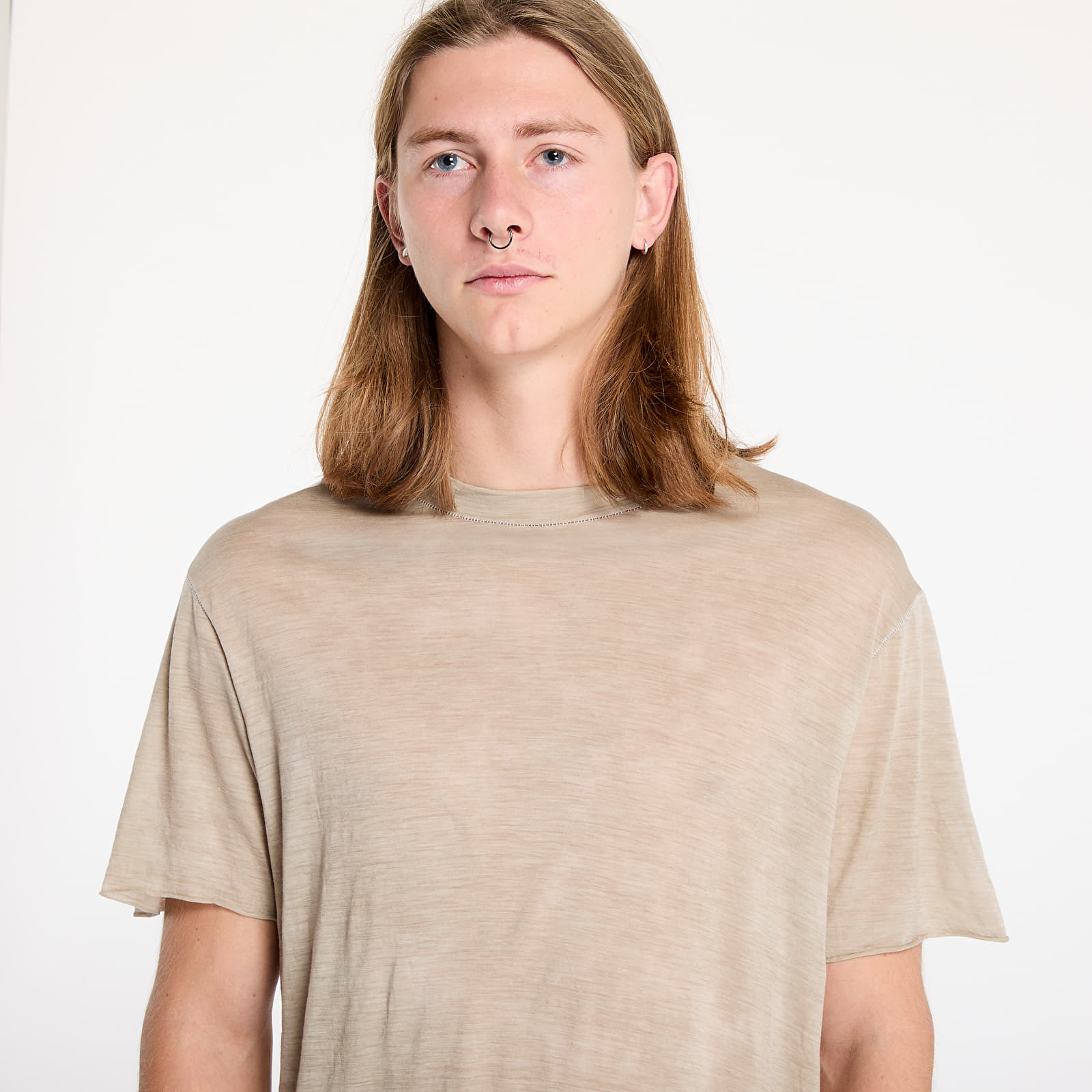 Koszulki Satisfy CloudMerino T-Shirt UNISEX Sun Bleached Greige