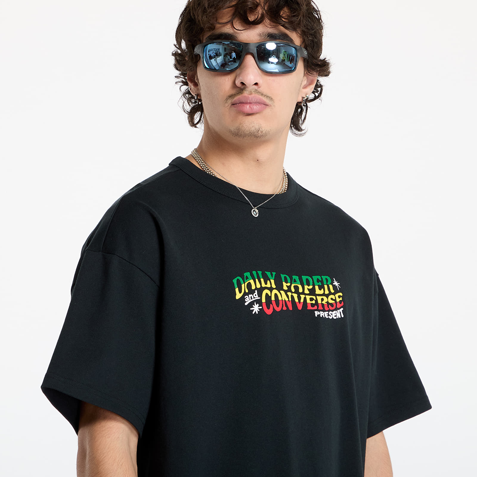 T-skjorter for menn Converse x Daily Paper Gold Standard Tee Black